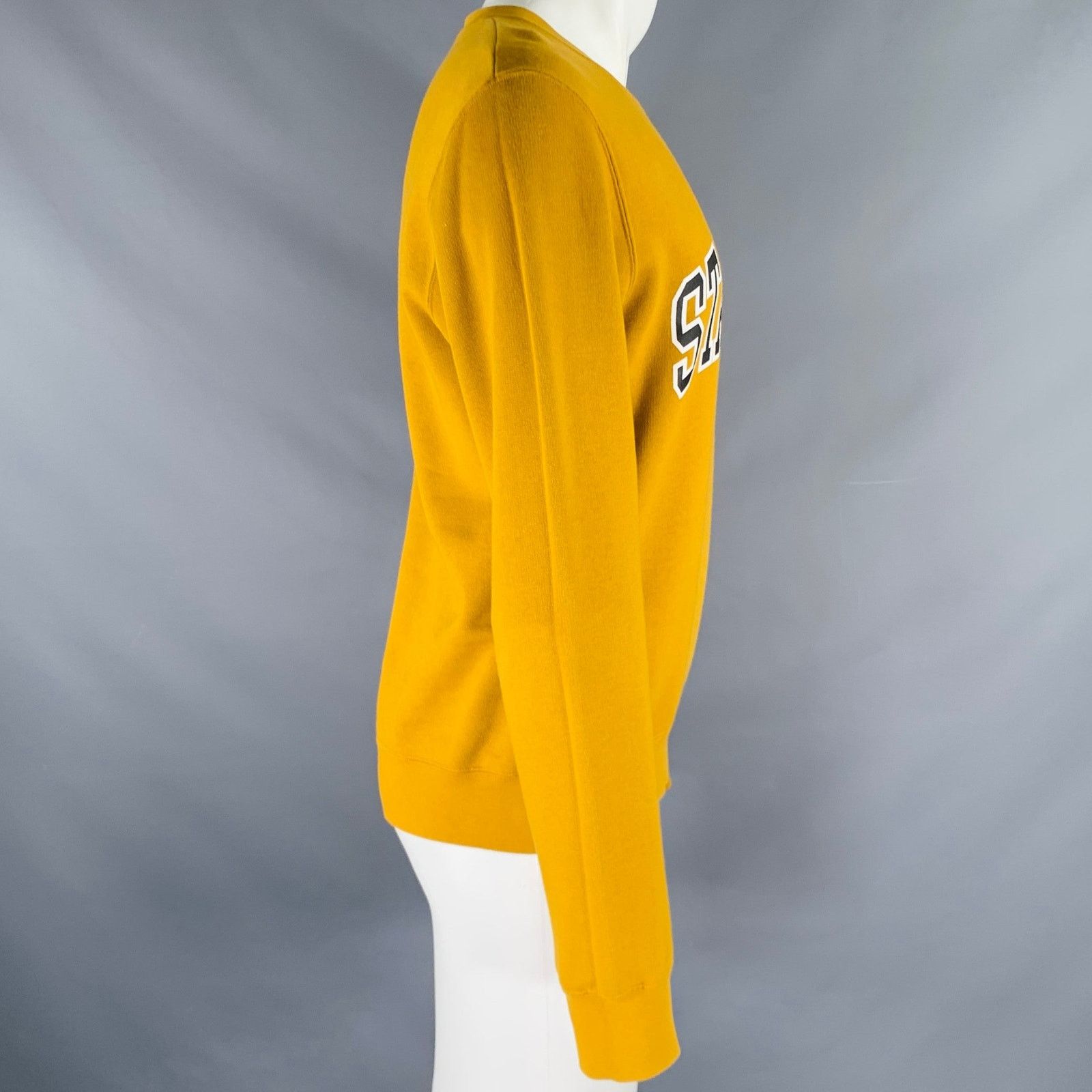 Sandro SANDRO "STANDARD" Yellow Black White Cotton Sweatshirt Size US S / EU 44-46 / 1 - 2 Thumbnail