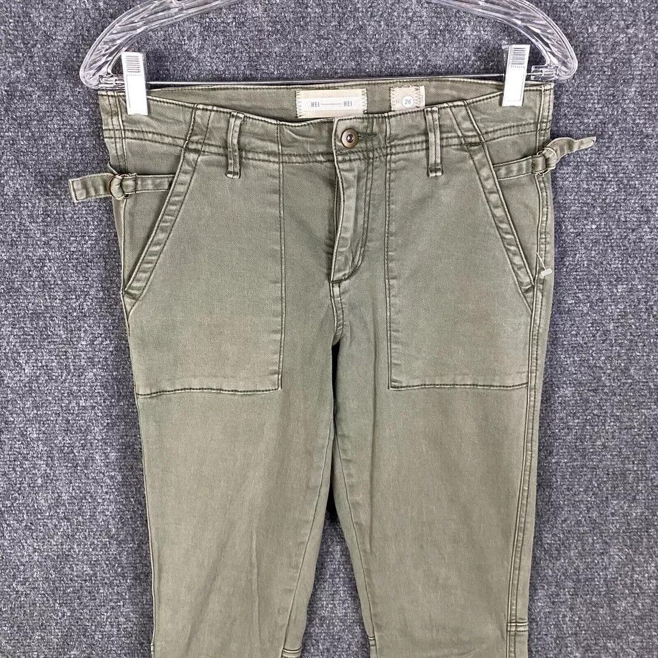 Other Hei Hei Anthropologie Pants Women's 26 Skinny Leg Cotton Size 30" / US 8 / IT 44 - 2 Thumbnail