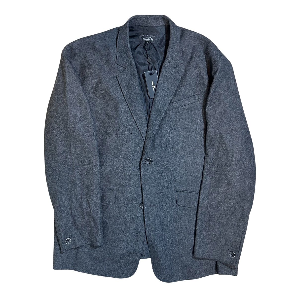 Rag & Bone Rag & Bone Heather Gray Shift Flannel Blazer Sport Coat 46R Size 46R - 1 Thumbnail