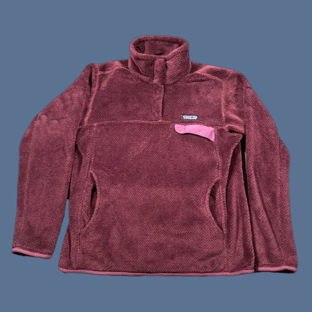 Patagonia Patagonia Jacket Womens Medium Burgundy Re Tool Snap T High Pile Fleece Pullover Size M / US 6-8 / IT 42-44 - 1 Thumbnail
