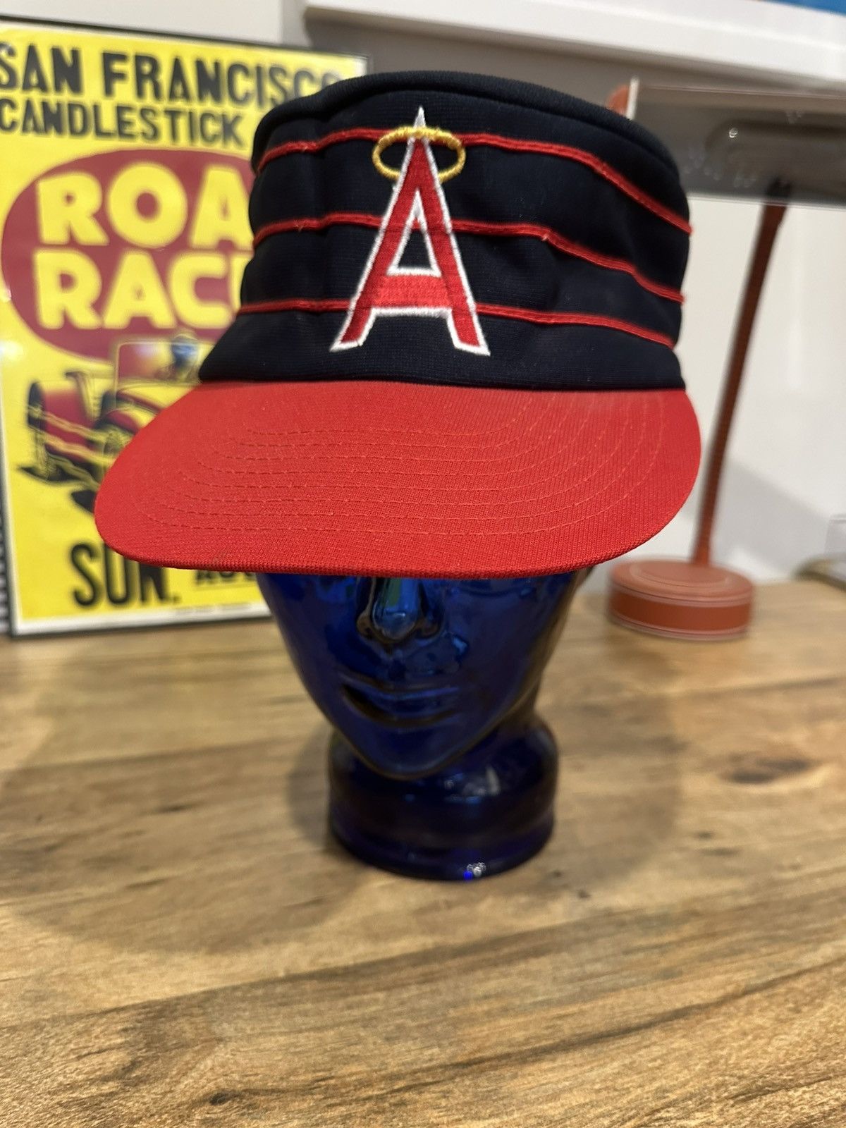MLB Vintage California Angels Three Stripe Pillbox Style Hat Size ONE SIZE - 1 Thumbnail
