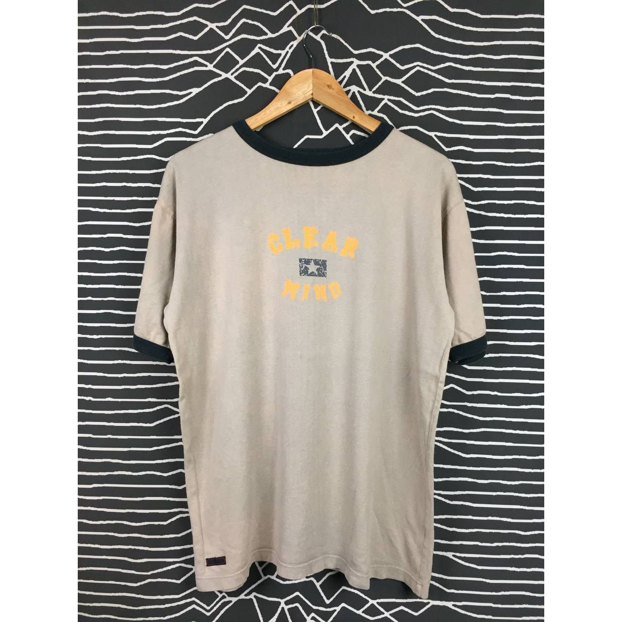 Vintage Vtg Clear Mind Spell Out Logo Ringer Tee Size L Size US L / EU 52-54 / 3 - 1 Thumbnail