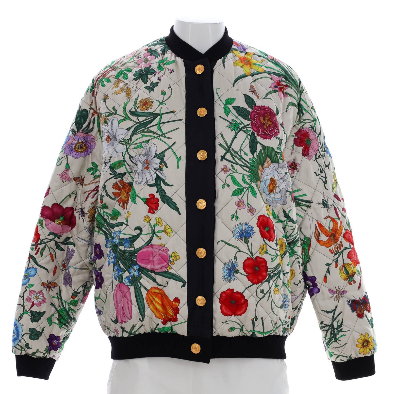 image of Gucci Women's Disney Reversible Bomber Jacket Quilted Printed (Size Small)