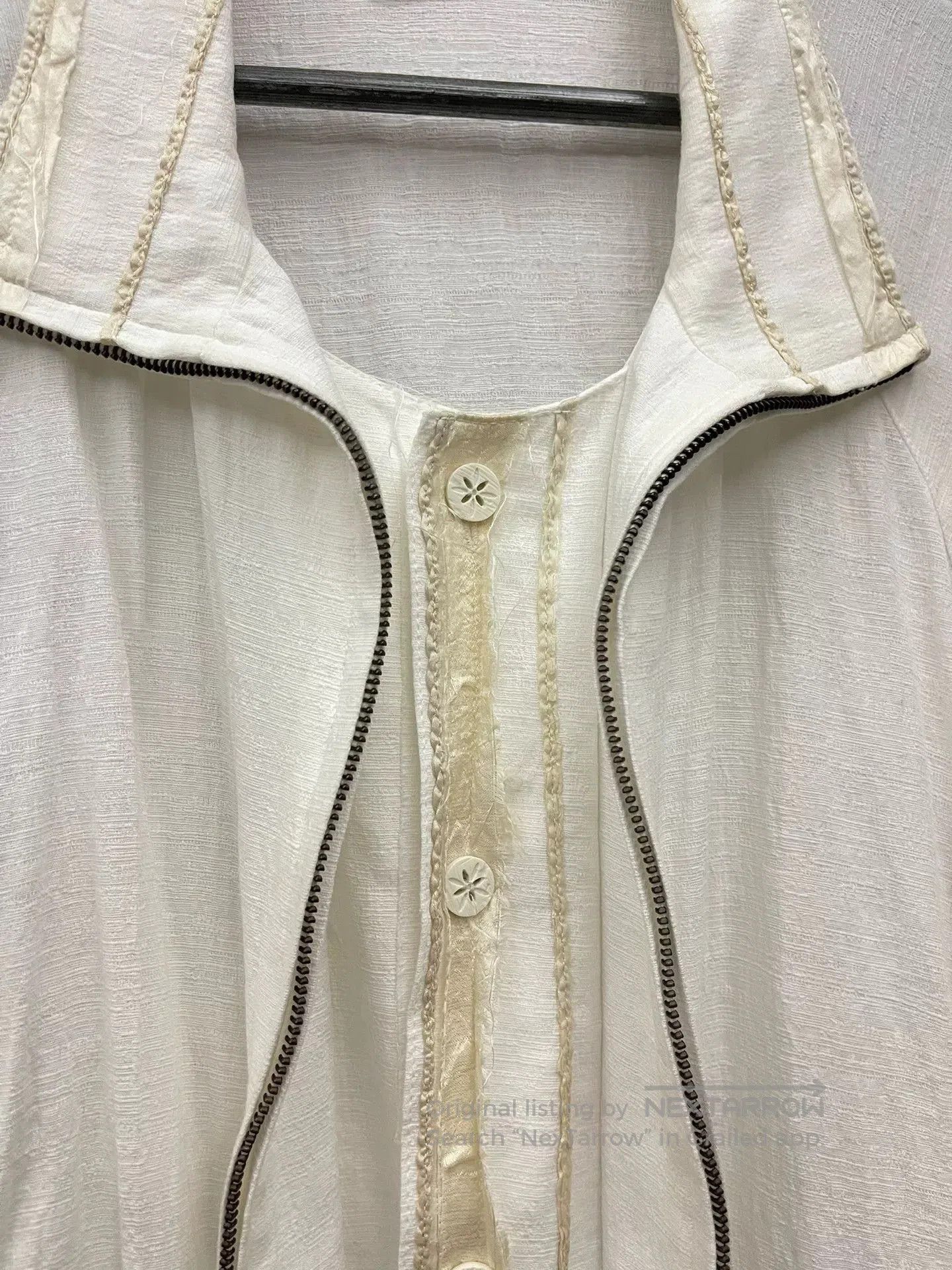 Hyein Seo hyein seo lightweight linen jacket with fringe. Size S / US 4 / IT 40 - 4 Thumbnail