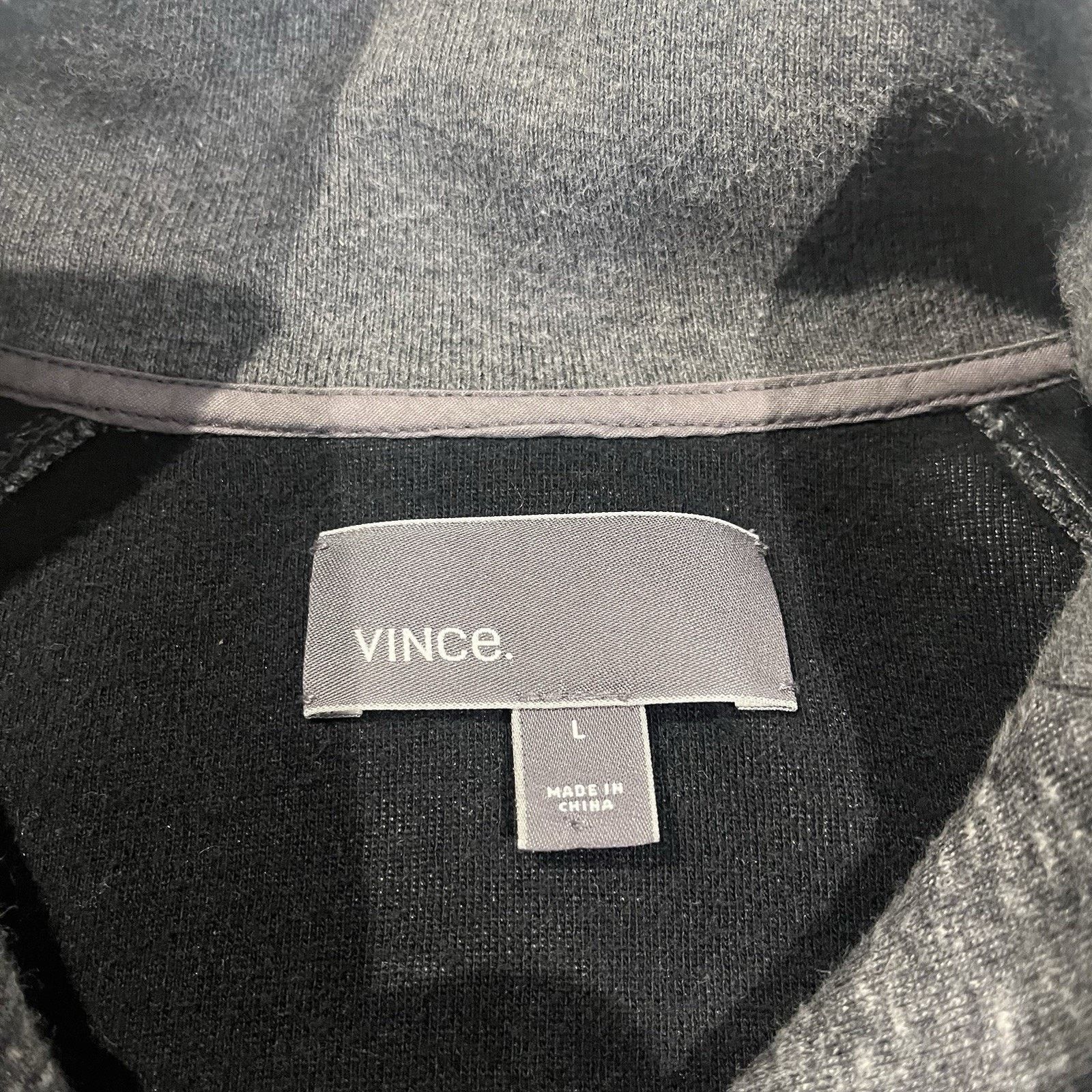 Vince Vince Men's L full zip grey long sleeve sweatshirt Size US L / EU 52-54 / 3 - 7 Thumbnail