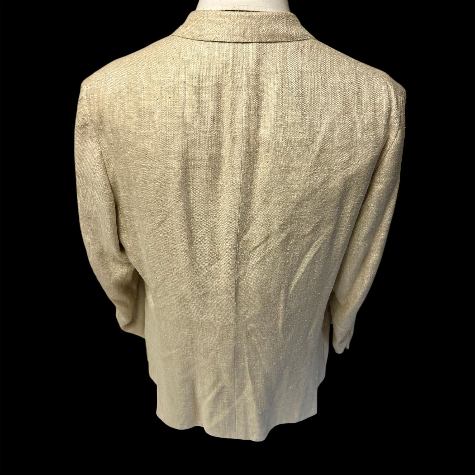 Ralph Lauren Ralph Lauren PURPLE LABEL Cream Sport Coat 3 BTN Jacket Size 44R - 5 Thumbnail