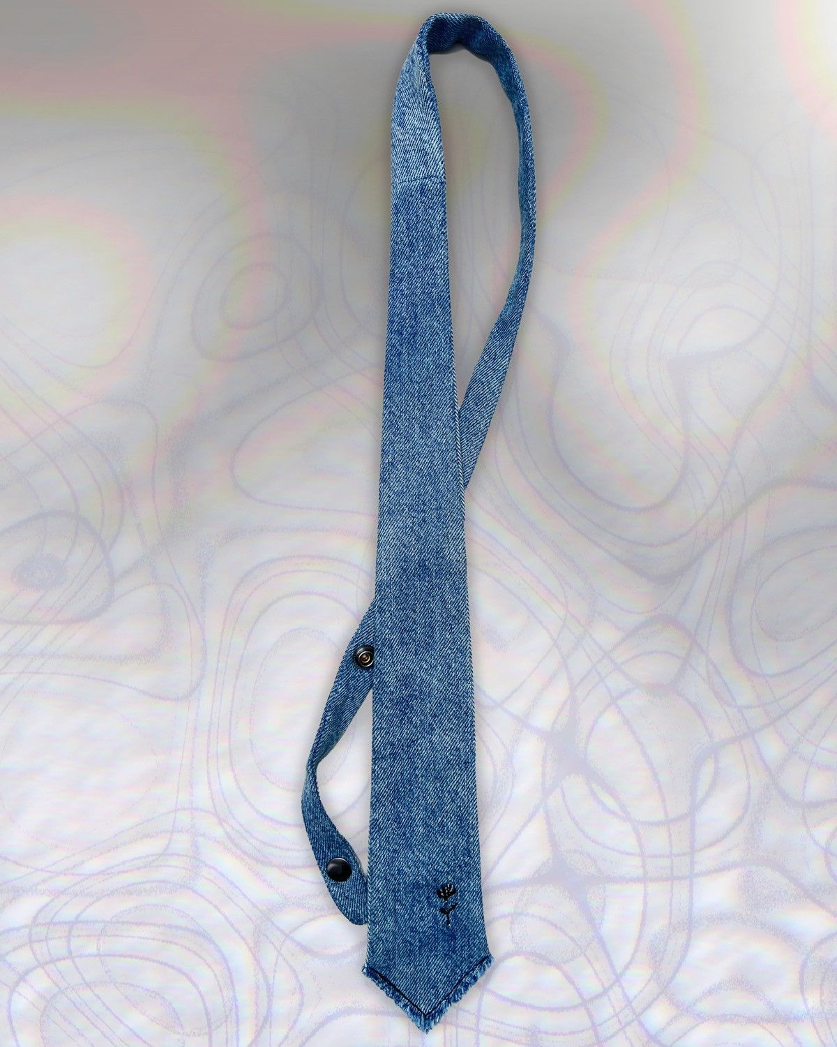 WE Fashion Denim Tie "DAS BÜRO" by Under Tissue Size ONE SIZE - 5 Thumbnail