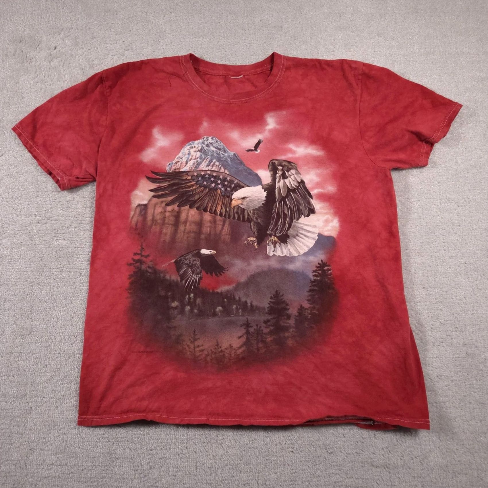 The Mountain VINTAGE The Mountain Bald Eagle Mountain Scenic Shirt Mens Large Red Tie Dye Graphic David Penfound Size US L / EU 52-54 / 3 - 2 Thumbnail