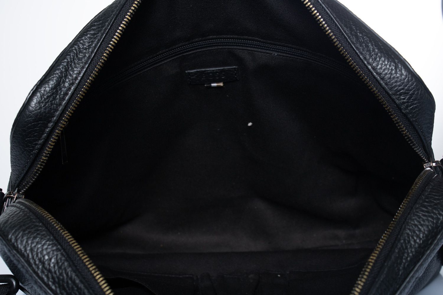 Hugo Boss Hugo Boss, grained leather laptop bag in black Size ONE SIZE - 6 Thumbnail