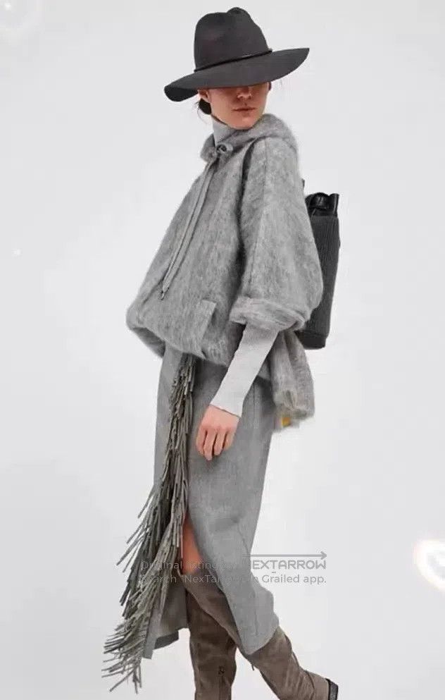 Brunello Cucinelli Brunello Cucinelli Fringed Wool Long Skirt Size 26" / US 2 / IT 38 - 9 Thumbnail