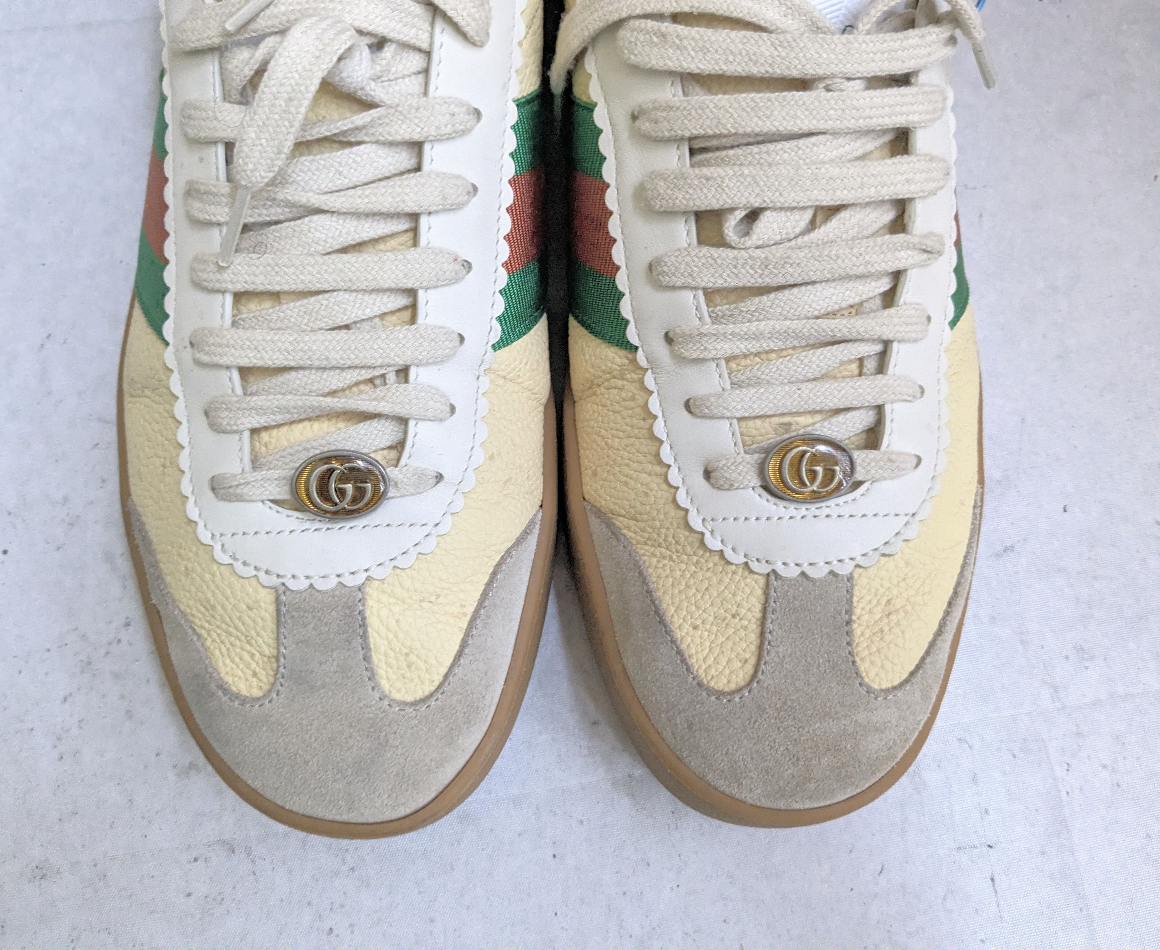 Gucci Gucci G74 Web Sneakers 521681 Yellow 10.5 Low Web Size US 10.5 / EU 43-44 - 2 Thumbnail