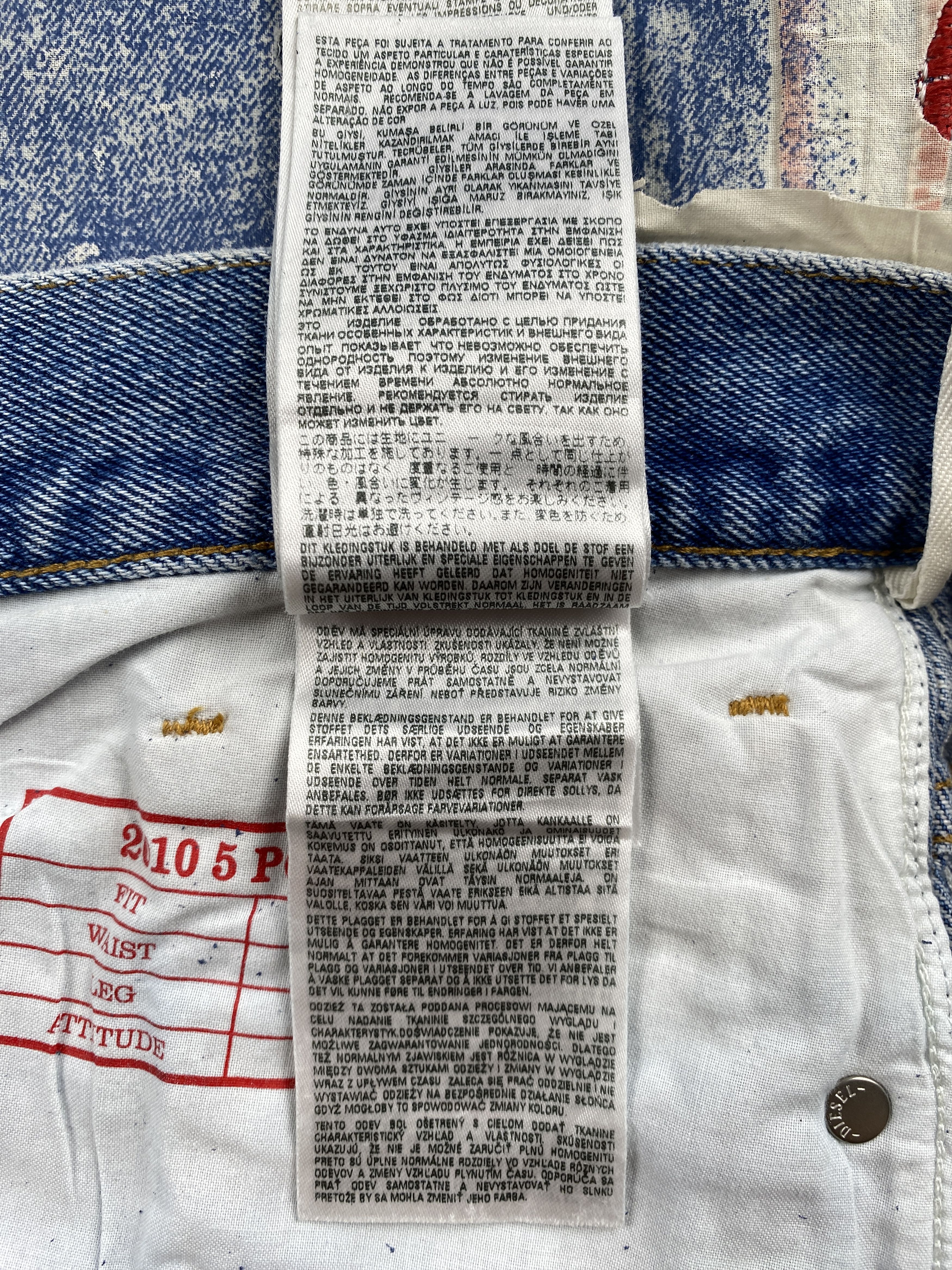 Diesel 2010 5 Pocket Denim Jeans Size US 35 - 21 Thumbnail