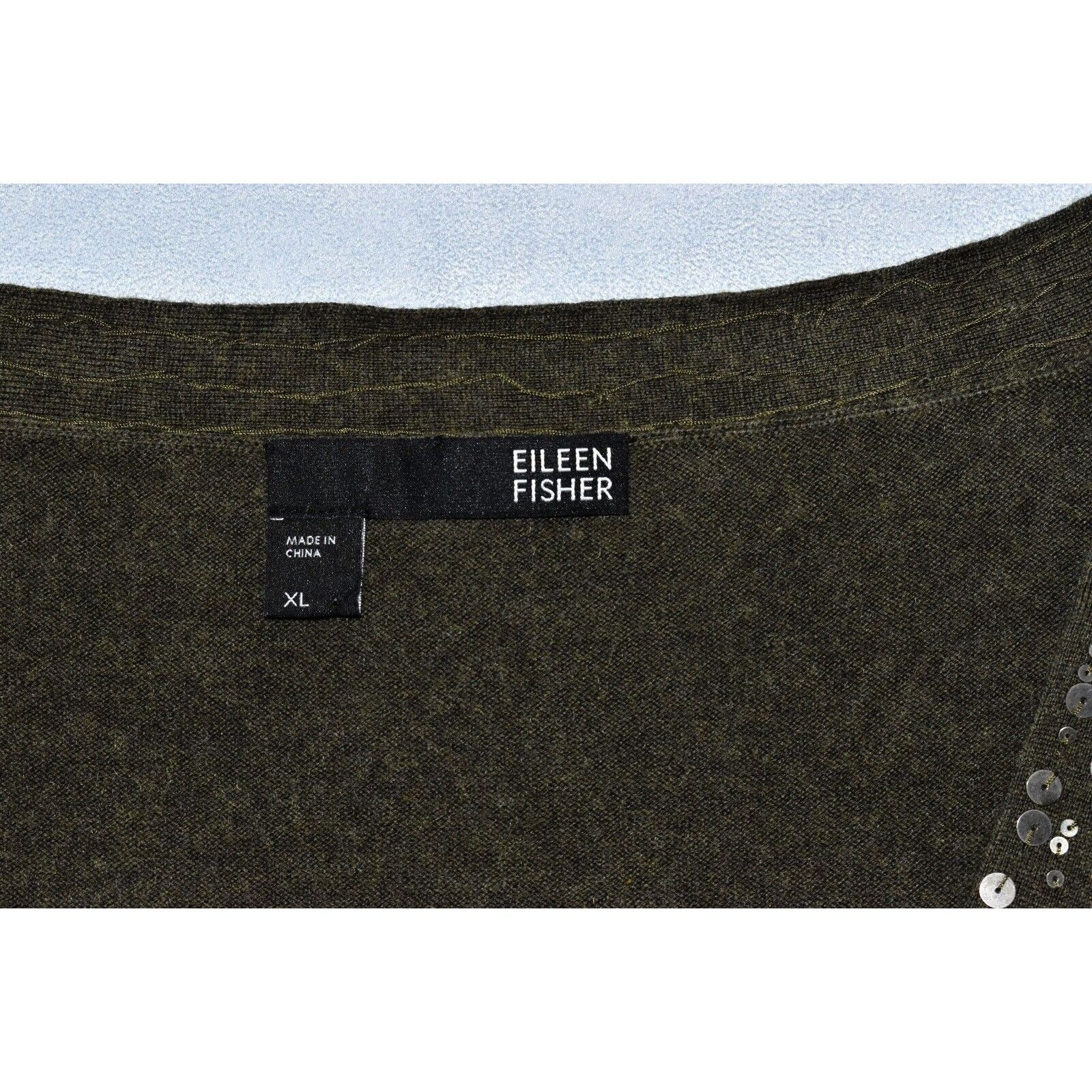 Eileen Fisher NEW EILEEN FISHER Cotton Cashmere Sequin Cardigan Sweater XL Size XL / US 12-14 / IT 48-50 - 5 Thumbnail