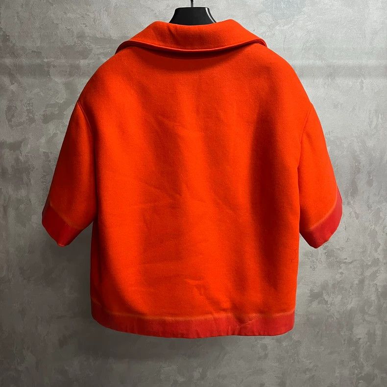 Prada Prada Size 38 Red wool offset pattern logo short-sleeved sh Size US M / EU 48-50 / 2 - 4 Thumbnail