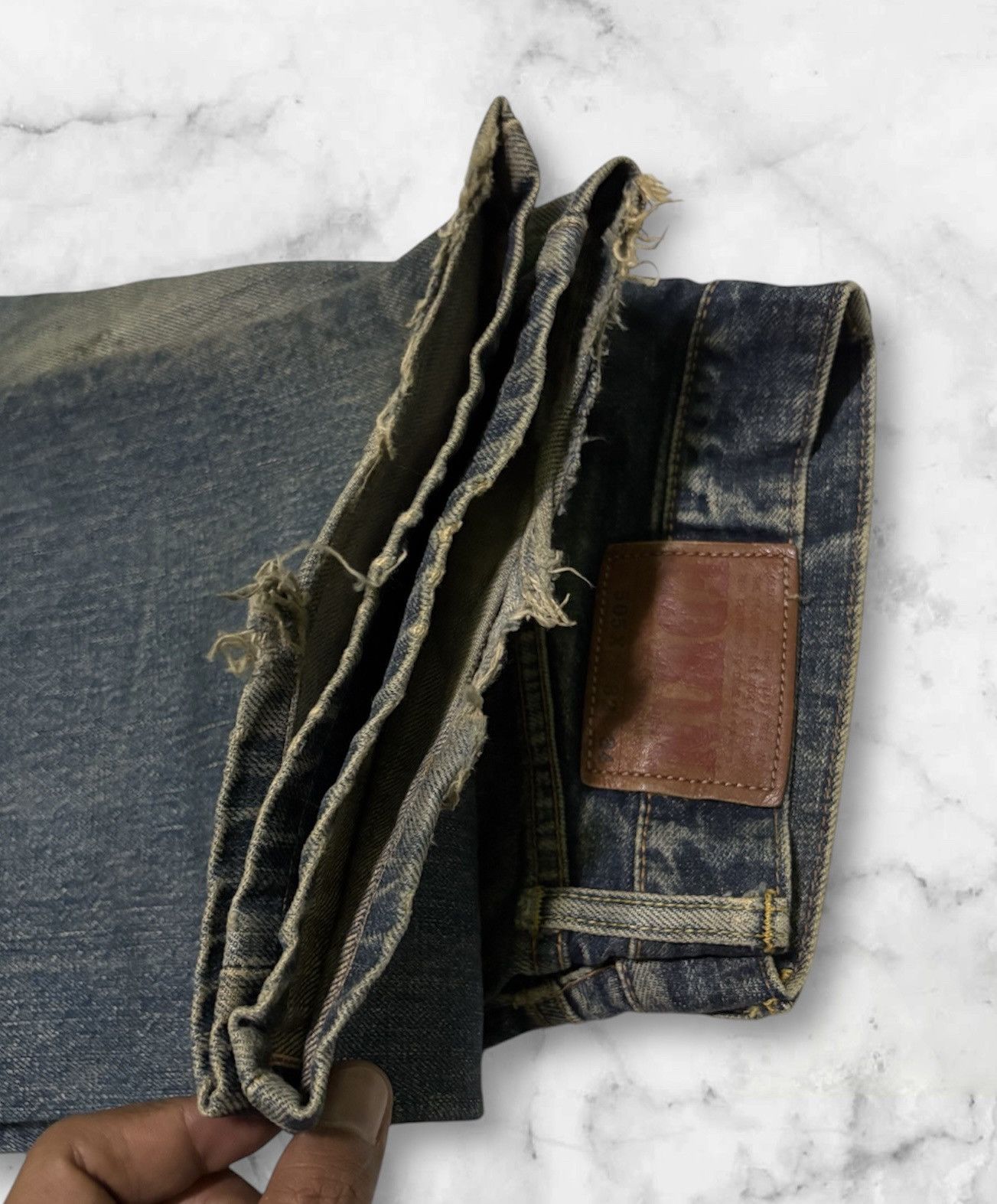 Edwin × Vintage Japanese Edwin Streetwear Jeans Distressed Denim Size US 32 / EU 48 - 13 Thumbnail