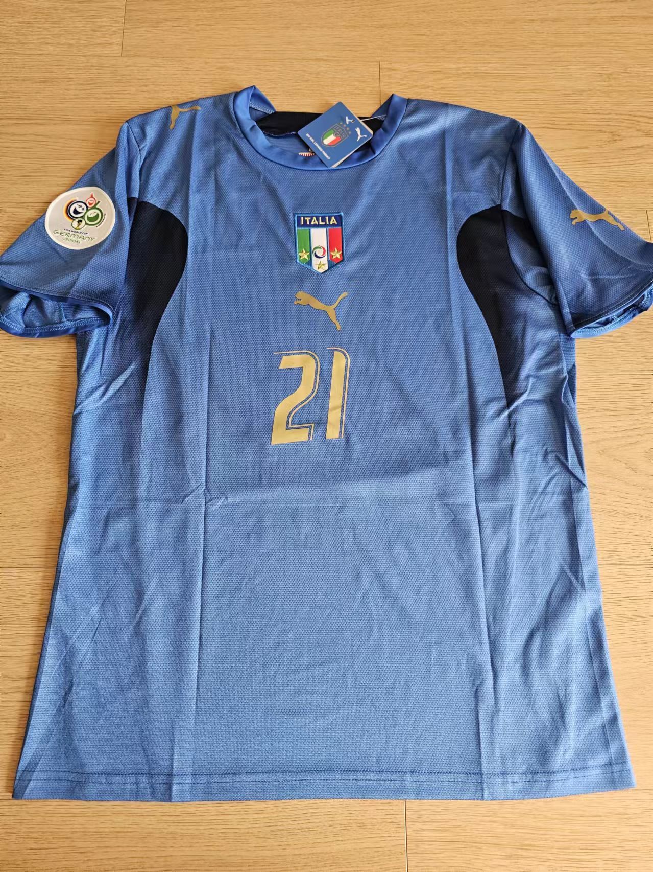 Other 2006 World Cup Italy 21 Andrea Pirlo Jersey Home Size US M / EU 48-50 / 2 - 2 Thumbnail