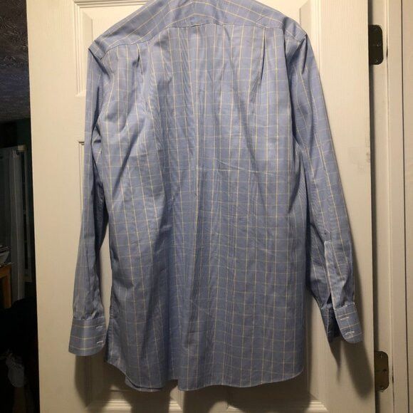 Charles Tyrwhitt CHARLES TYRWITT MEN'S BLUE COTTON DRESS SHIRT 17/35 Size US XL / EU 56 / 4 - 3 Thumbnail