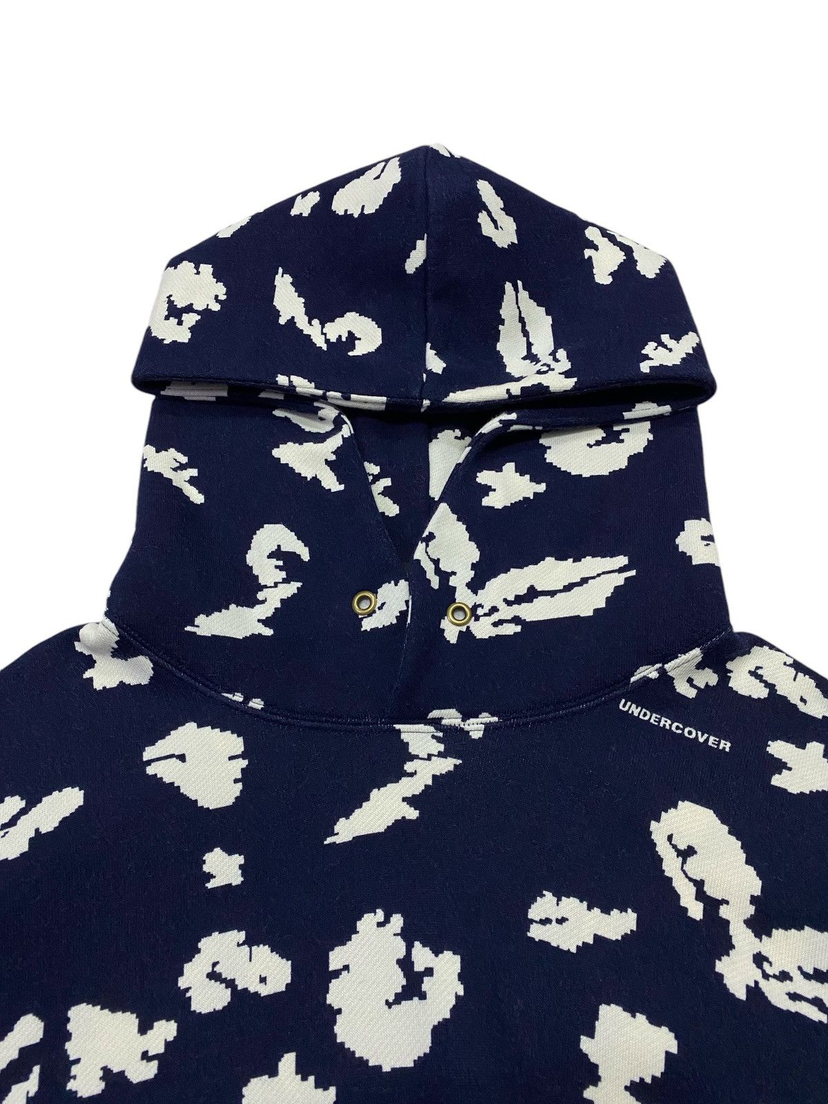 Jun Takahashi × Undercover Undercover Men’s Floral Print Popover Hoody In Navy Base Size US L / EU 52-54 / 3 - 9 Thumbnail