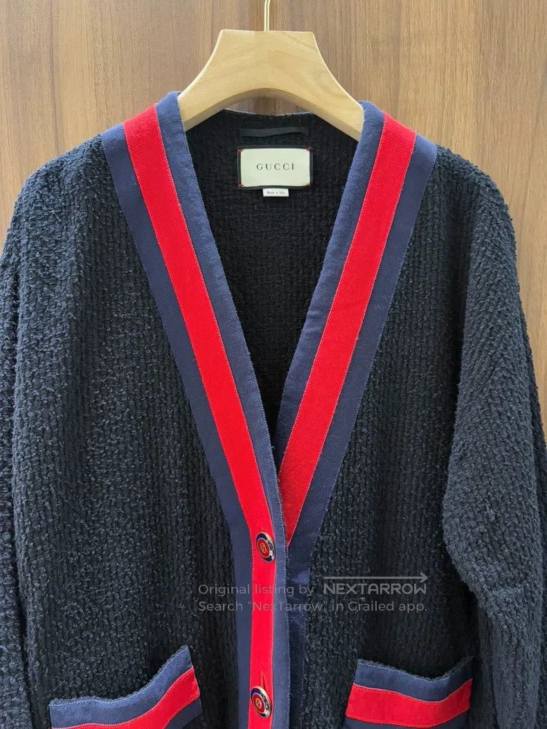 Gucci Gucci Black, red and blue striped cardigan coat Size XS / US 0-2 / IT 36-38 - 3 Thumbnail
