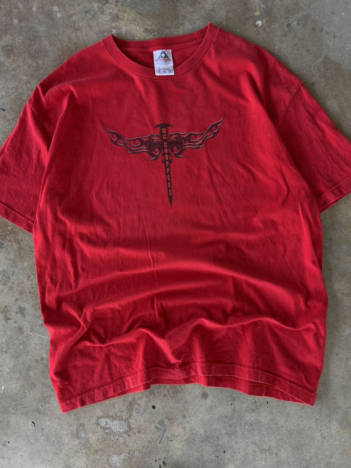 Vintage Vintage Orange County Choppers Motorcycles Flames T Shirt Size US XL / EU 56 / 4 - 2 Thumbnail
