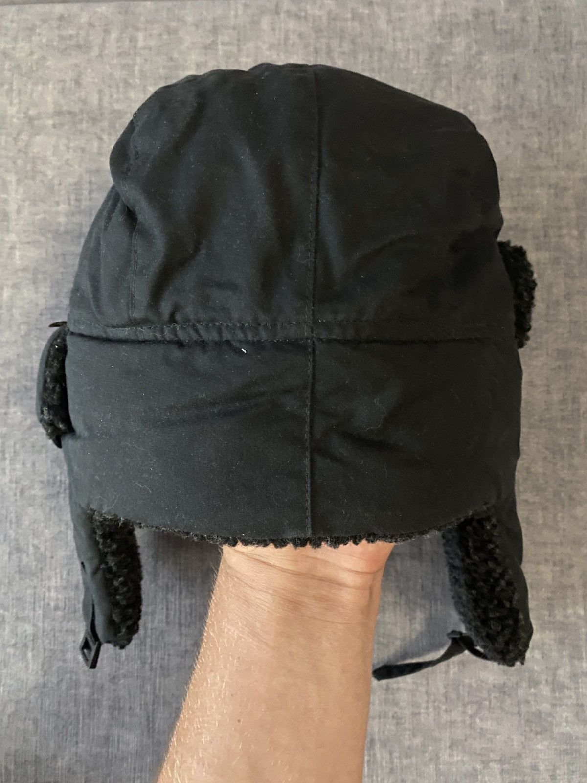 Barbour × Vintage Vintage Barbour Cotton Winter Trapper Hat Size ONE SIZE - 3 Thumbnail