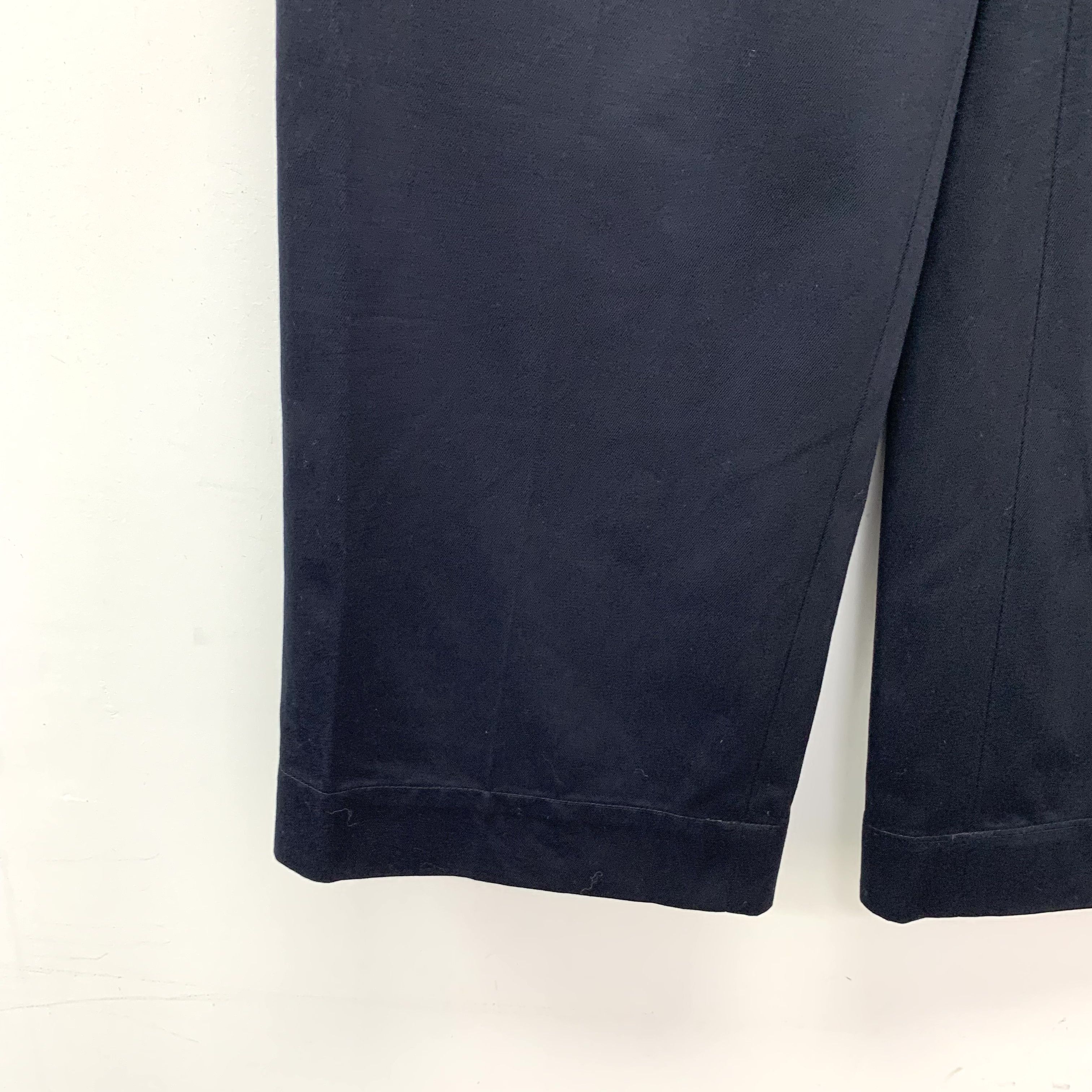 Thom Browne Thom Browne Navy-Blue Cotton Trousers (Size 40) Size 27" / US 4 / IT 40 - 5 Thumbnail