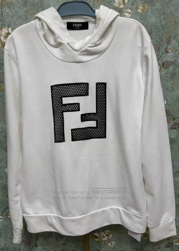 Fendi Fendi Women's White Cotton Hoodie Sweatshirt . Size M / US 6-8 / IT 42-44 - 1 Thumbnail