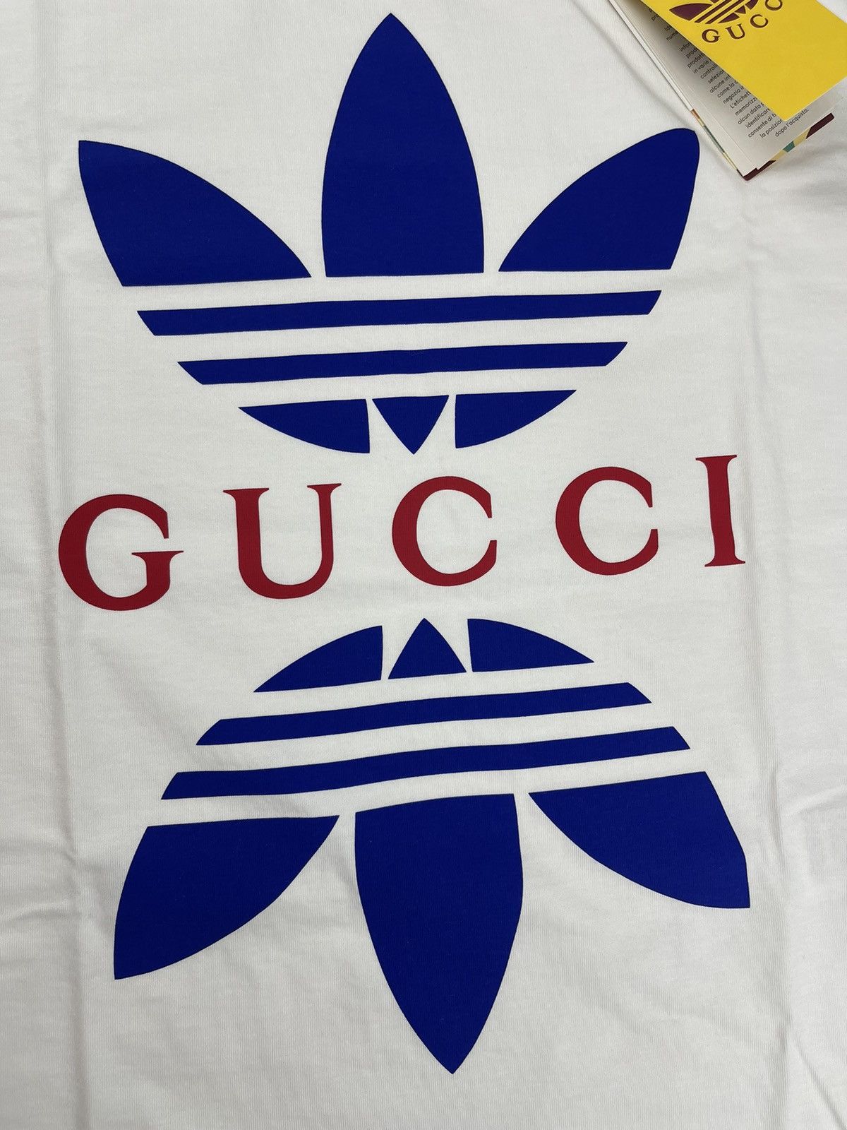 Adidas × Gucci Adidas x Gucci Cotton Jersey T-Shirt White Size S Size US S / EU 44-46 / 1 - 5 Thumbnail