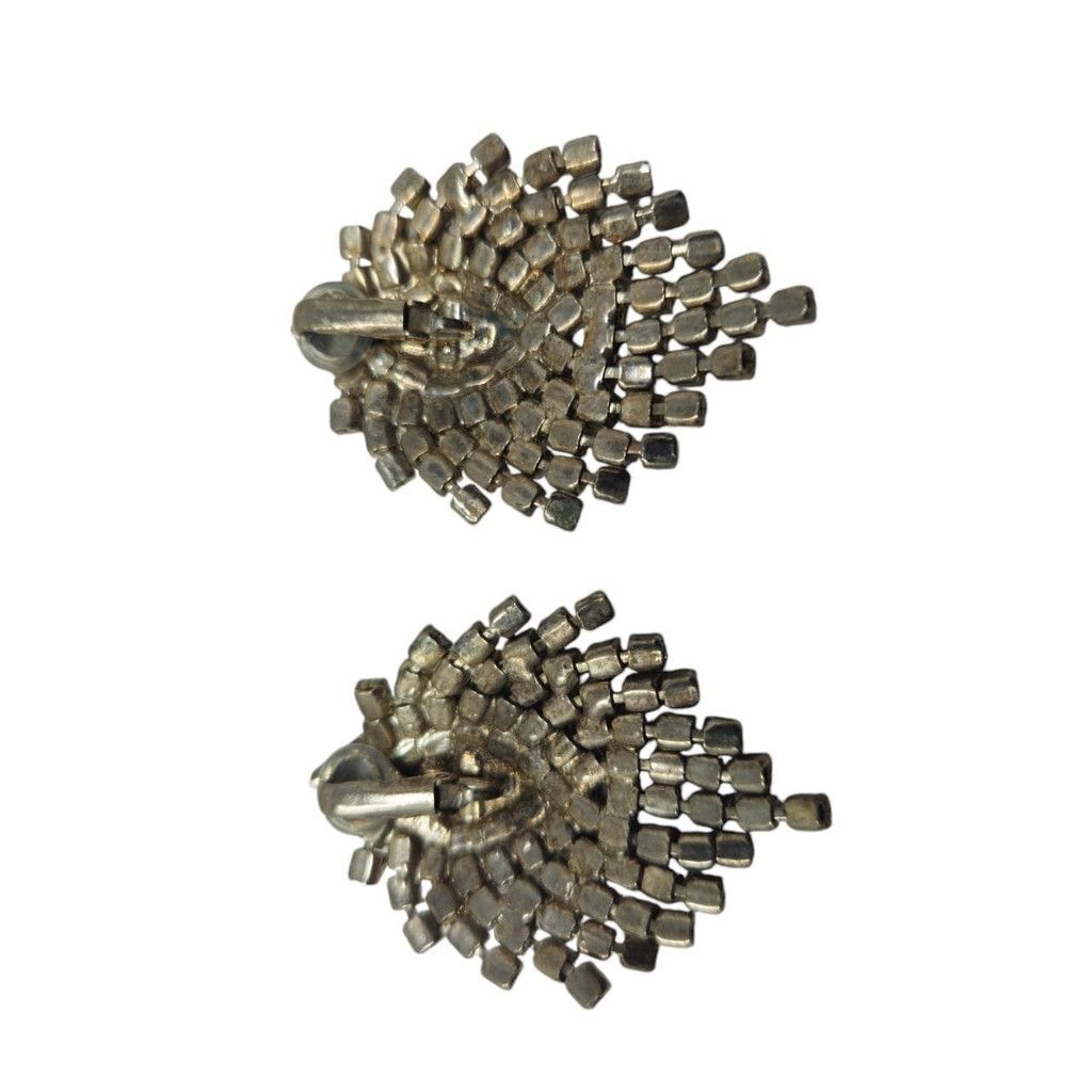 Vintage Vintage Cascading Rhinestone Clip-On Earrings Size ONE SIZE - 6 Thumbnail