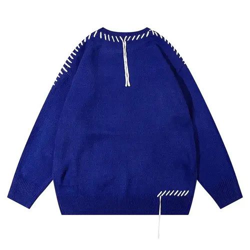 VIBE Knitted sweater with tassels and street style Y2k pullover Size US XL / EU 56 / 4 - 8 Thumbnail