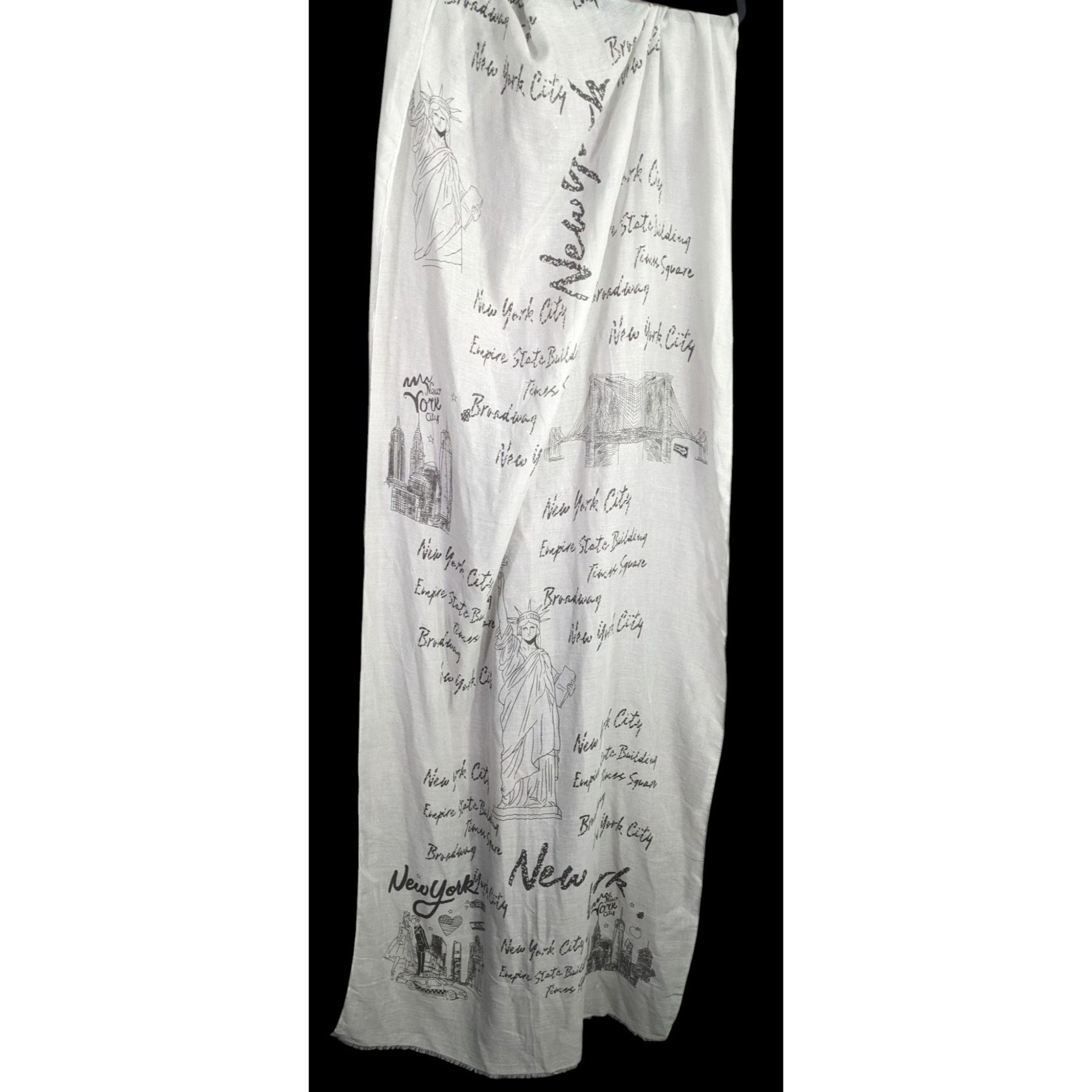 Other New York City Souvenir Scarf Statue Of Liberty & Skyline Pri Size ONE SIZE - 3 Thumbnail