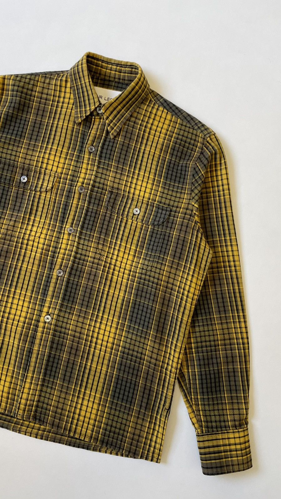 Our Legacy Yellow/Black Check Utility Boxy Shirt Size US L / EU 52-54 / 3 - 5 Thumbnail