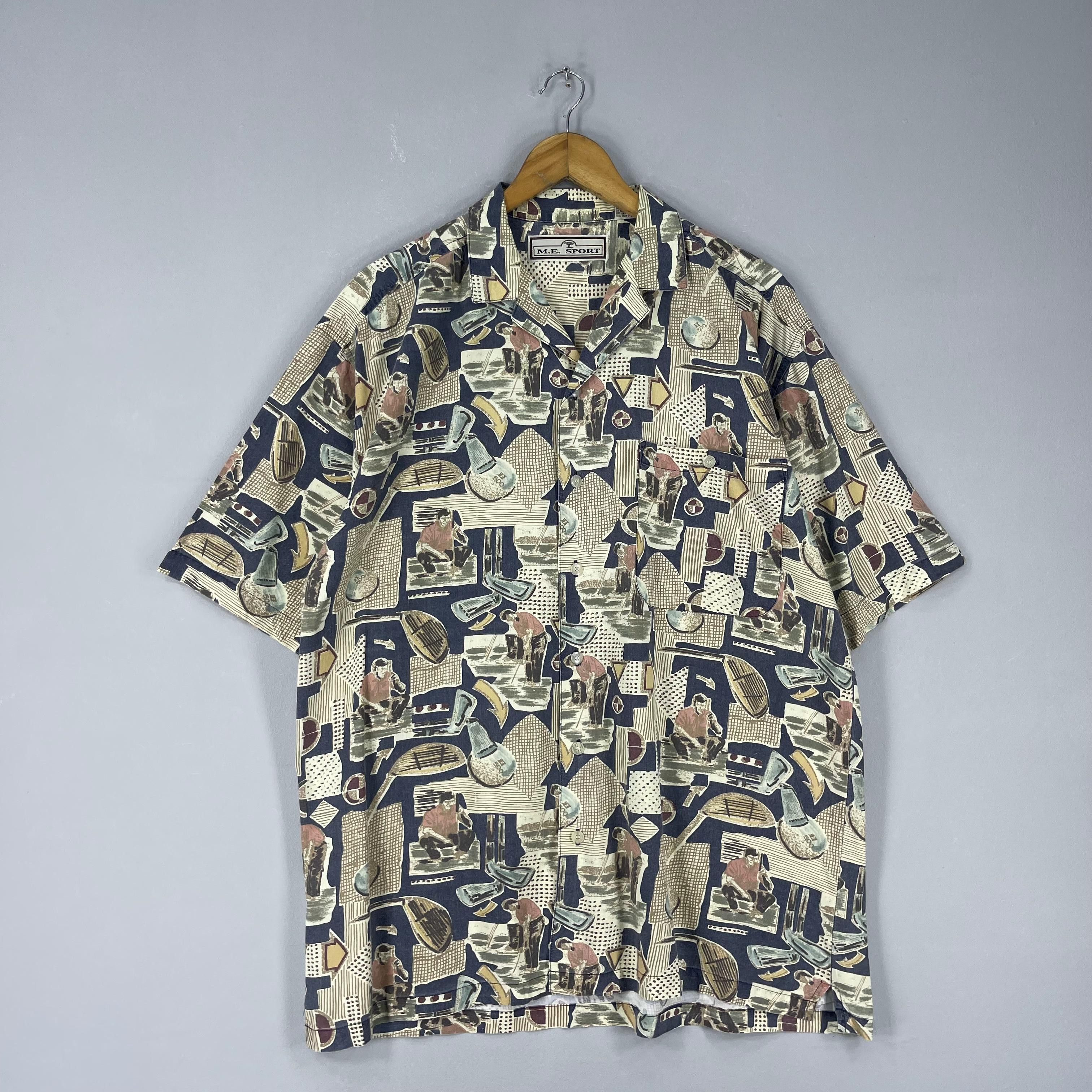 Vintage Vintage Psychobilly Pop Art Golf Sport Motive Rayon Shirt Size US M / EU 48-50 / 2 - 4 Thumbnail