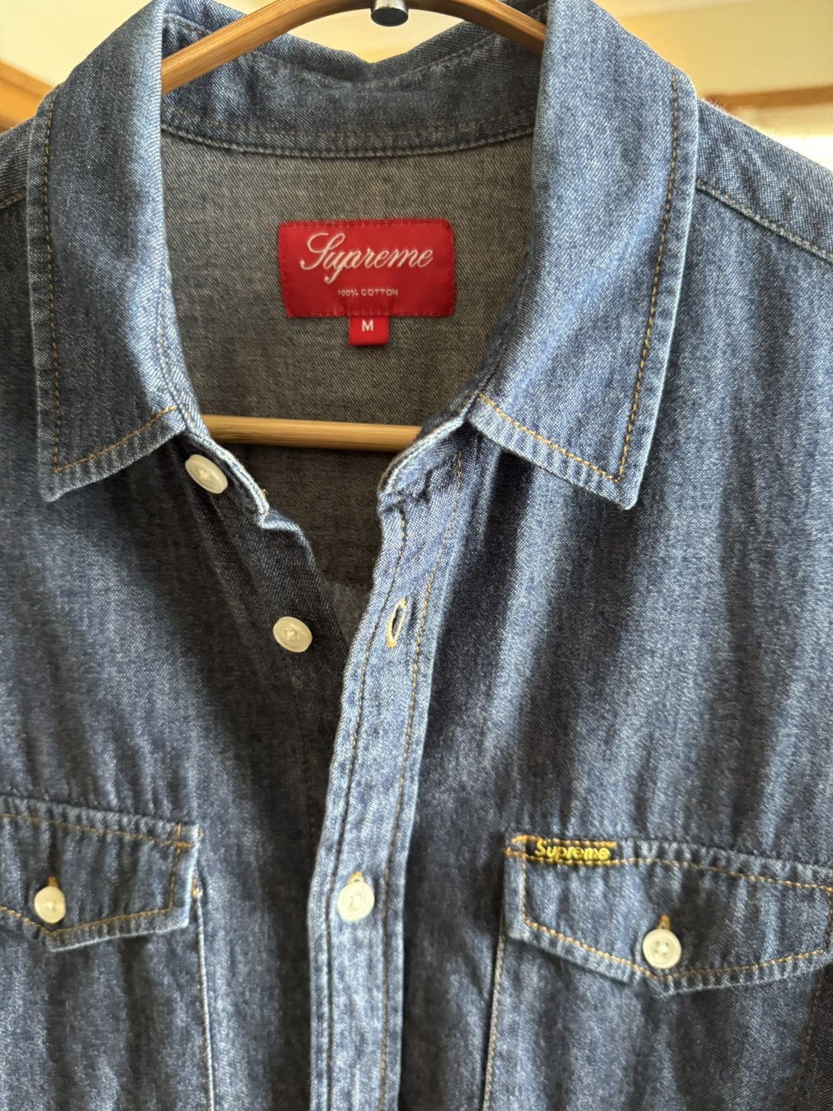 Supreme Supreme SS12 Denim Men's Shirt Size US M / EU 48-50 / 2 - 2 Thumbnail