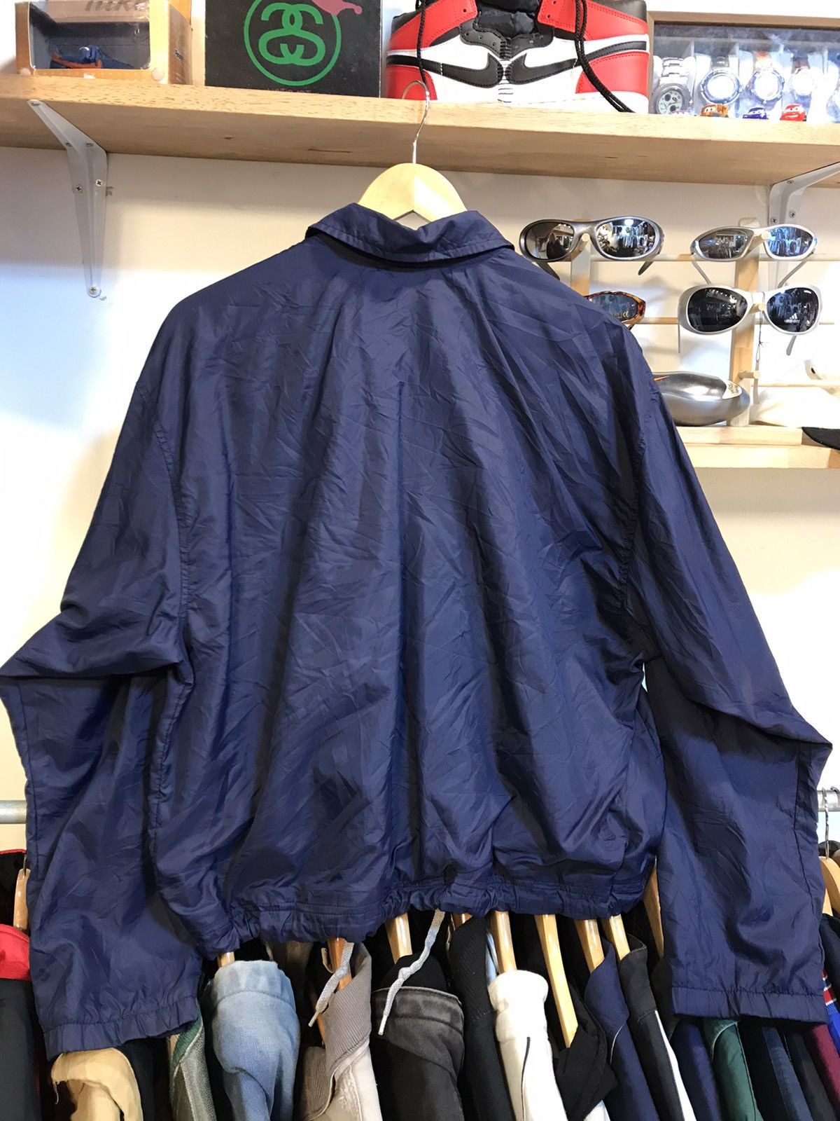 Nike × Vintage Vintage Nike Spell Out Buttons Up Windbreaker Jacket Size US M / EU 48-50 / 2 - 2 Thumbnail