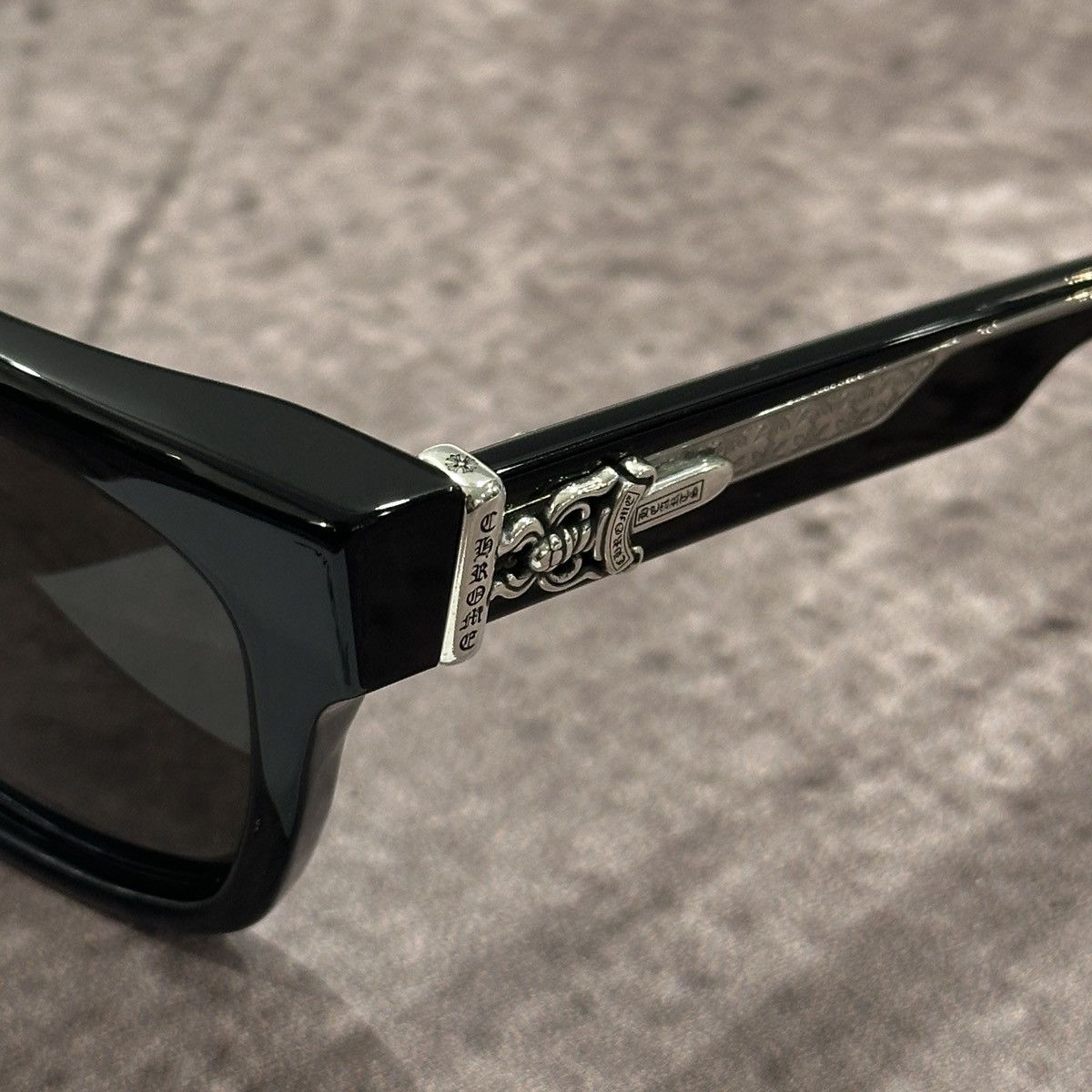 Chrome Hearts CHROME HEARTS BOX OFFICER BLACK DARK GREY SUNGLASSES Size ONE SIZE - 4 Thumbnail