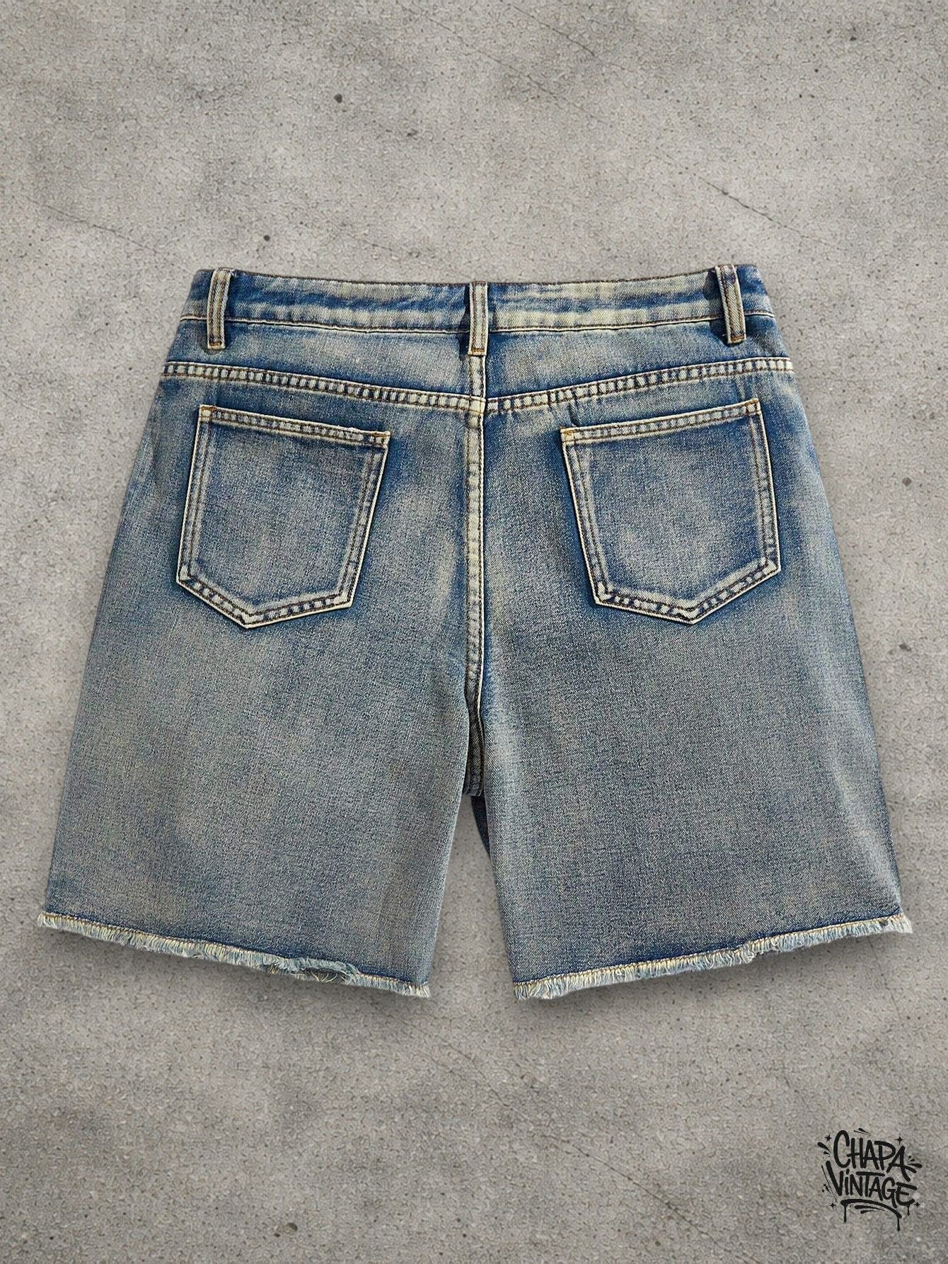 Vintage Washed denim shorts Size US 32 / EU 48 - 2 Thumbnail