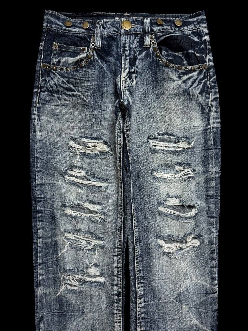 Seditionaries INSANE PUNK JEAN Japanese Washed Whisker Studded Distressed Size US 29 - 3 Thumbnail