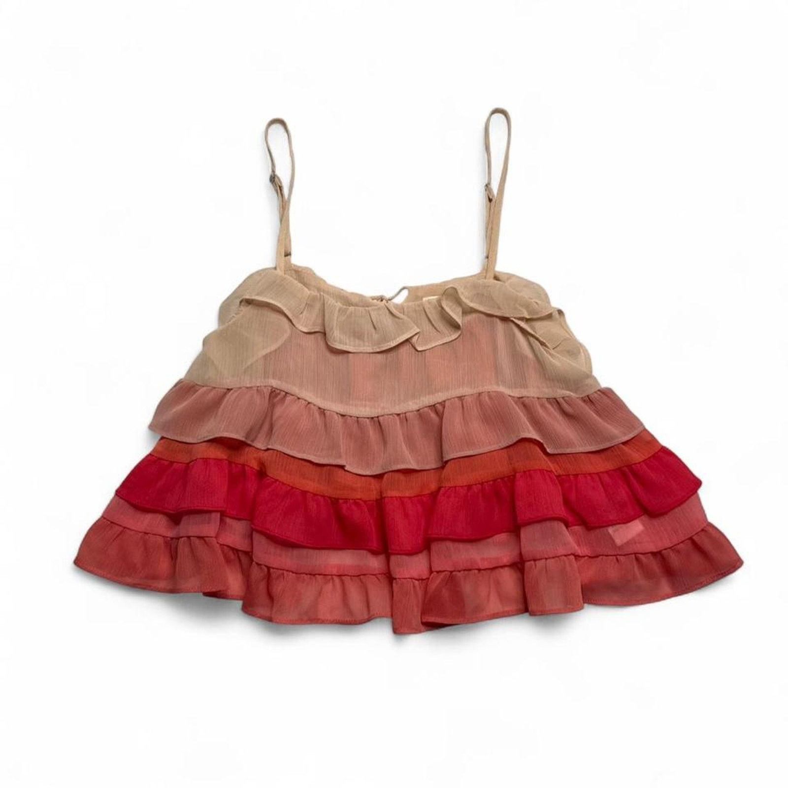 Other Storia Tiered Ruffle Tank Top chiffon colors women’s size S Size S / US 4 / IT 40 - 4 Thumbnail