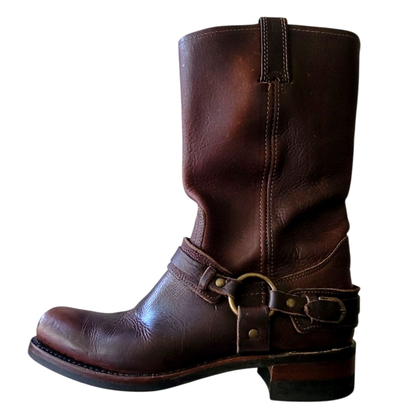 Frye Frye Women’s Belted Harness Boots USA Made Size 10 Size US 10 / IT 40 - 2 Thumbnail