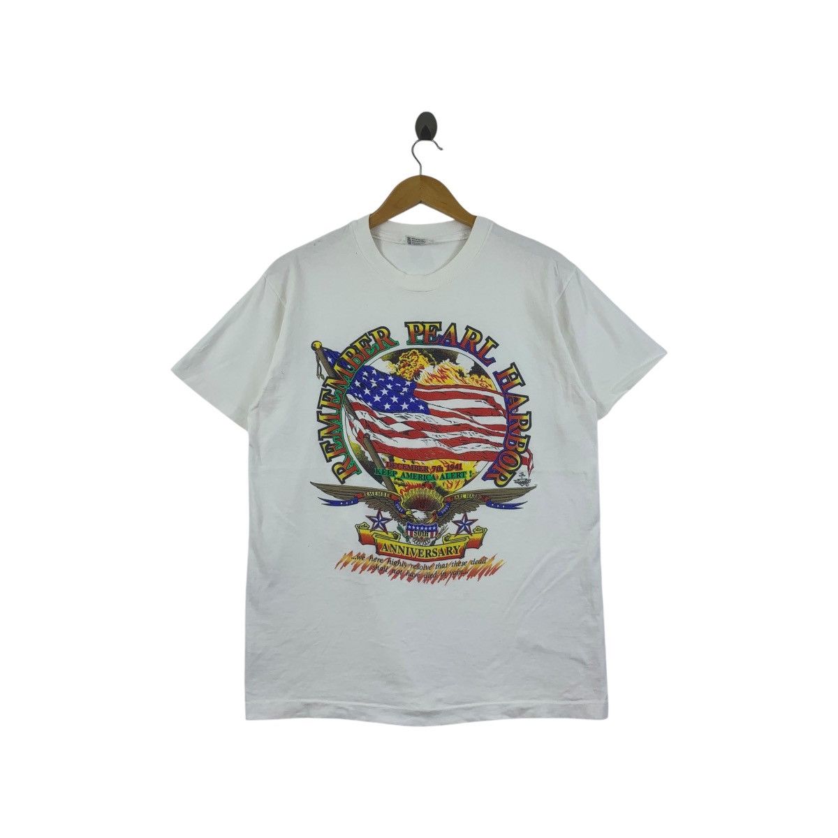 Anvil Vintage 1991 PEARL HARBOR 50th ANNIVERSARY Tee Shirt Size US L / EU 52-54 / 3 - 1 Thumbnail