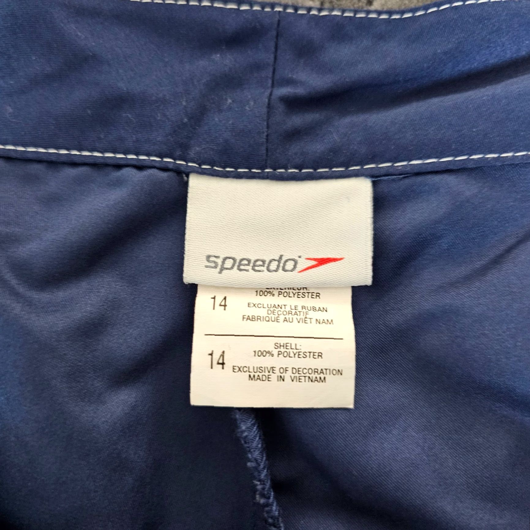 Speedo Speedo Women's LIFEGAURD Swim Trunks Navy Blue Pocket Size 14 Button Beach Pool Size ONE SIZE - 2 Thumbnail