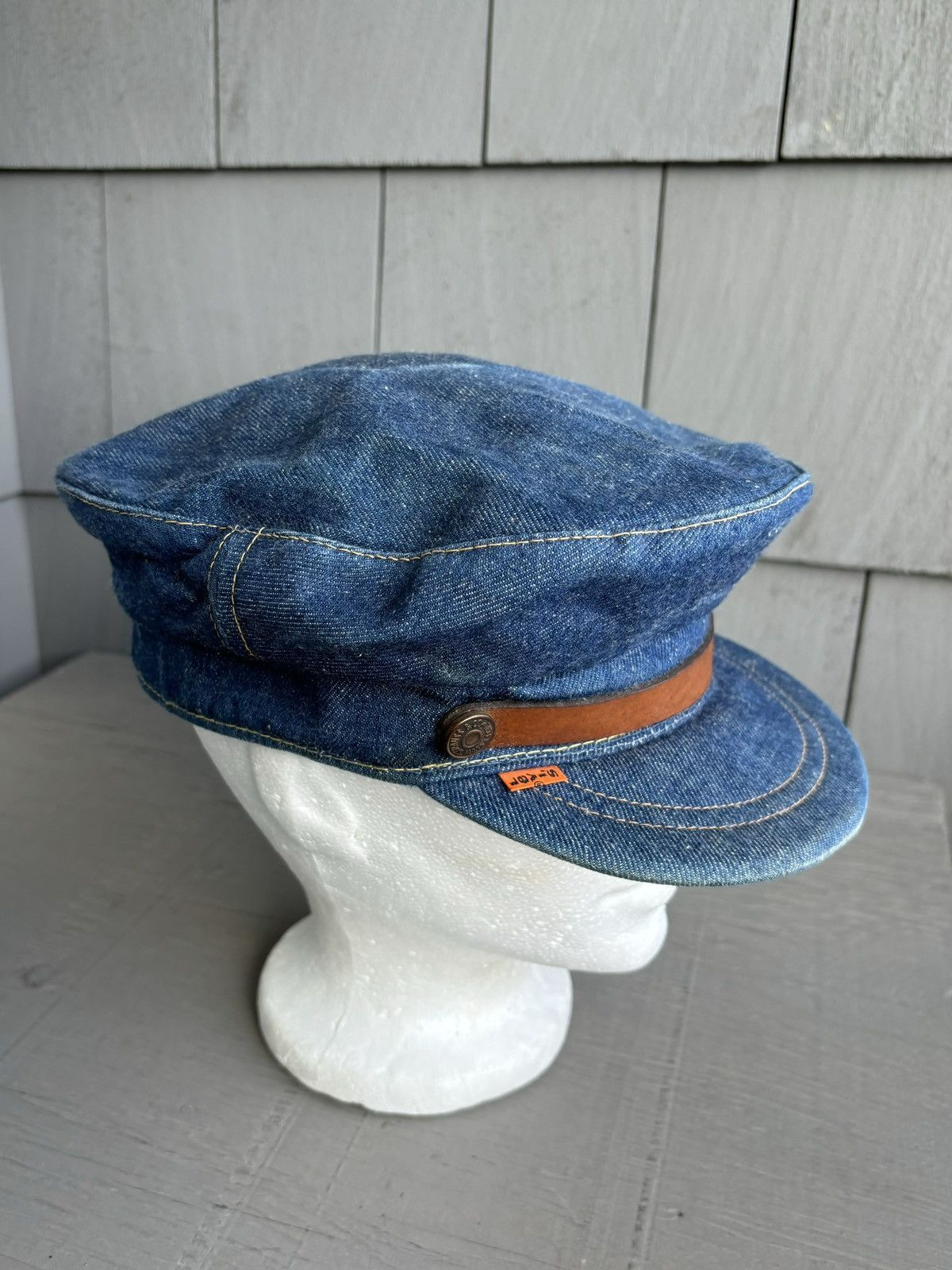 Levi's Vintage Levi's Orange Tab Hat 1970s Denim Newsboy Flatcap 70 Size ONE SIZE - 14 Thumbnail