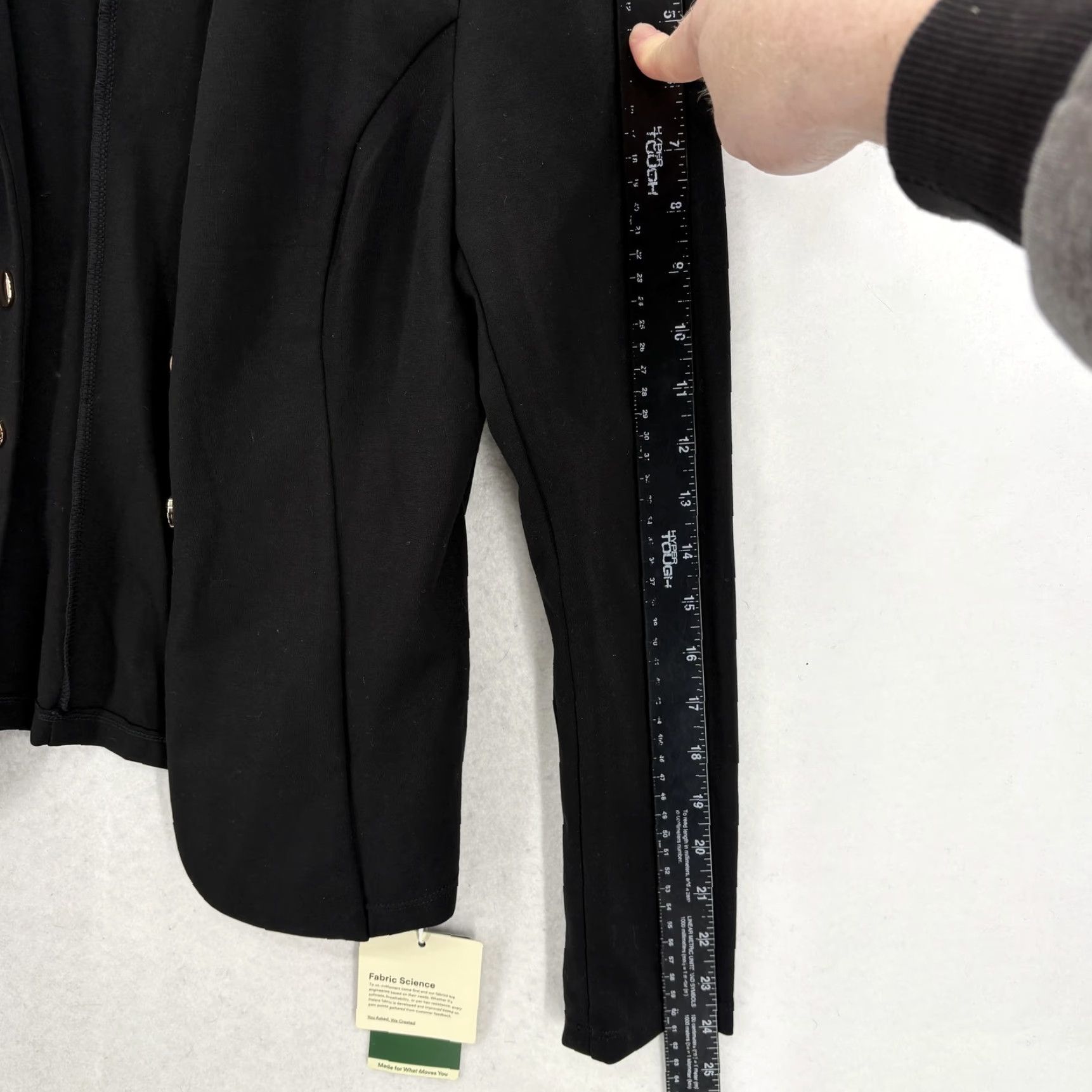Vintage Halara Blazer Womens Large Black Knit Stretch Athleisure Work Jacket Business Shirt Size L / US 10 / IT 46 - 7 Thumbnail