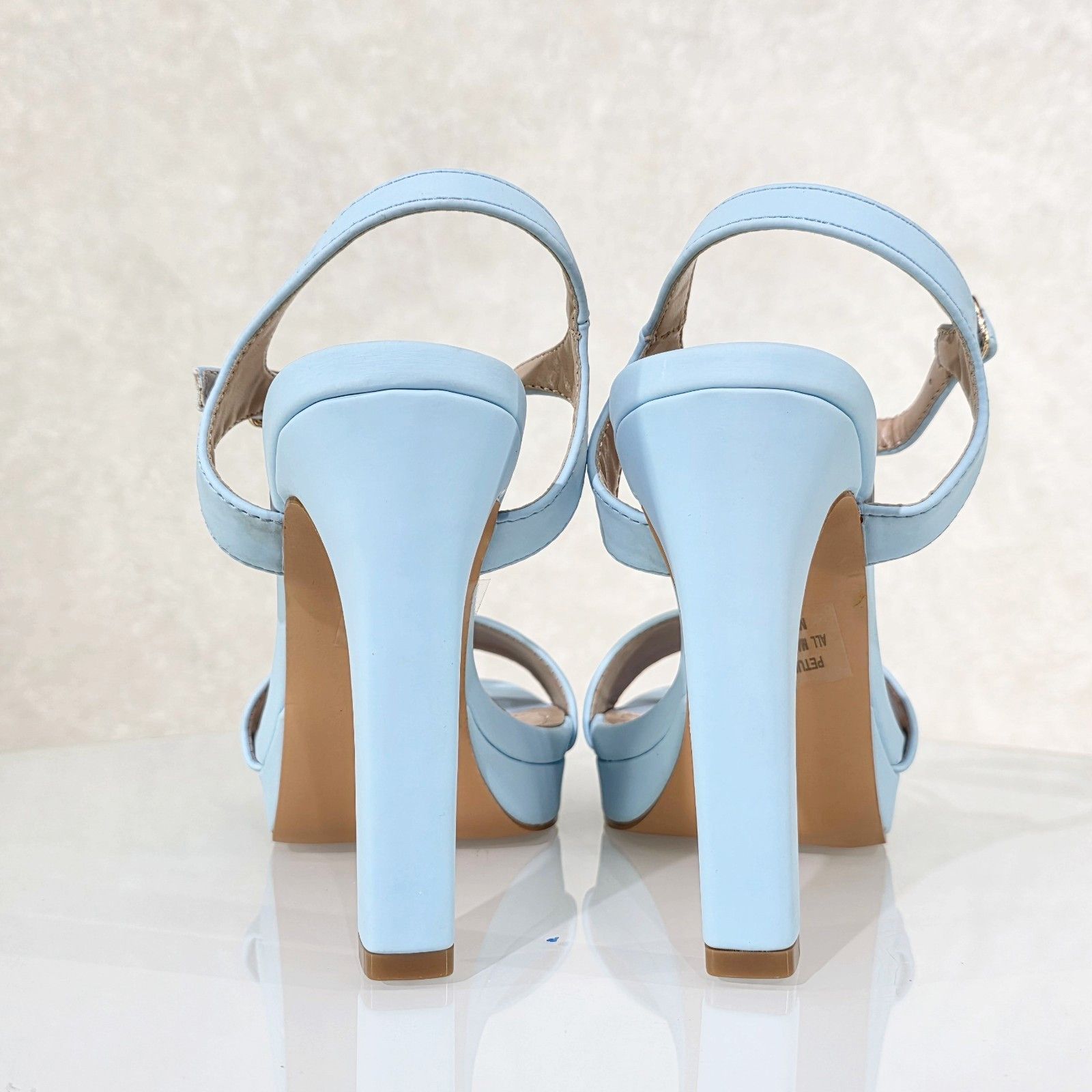 Other Pretty Baby Blue Matte High Heels Ankle Strap Open Toe Sanda Size US 6 / IT 36 - 4 Thumbnail