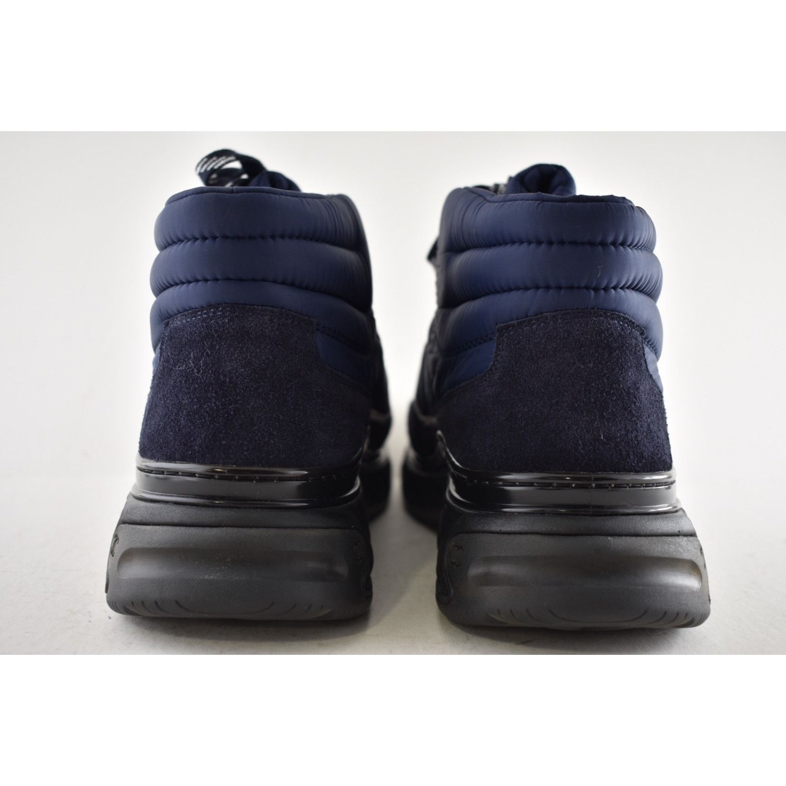 Chanel Chanel 19B Blue Quilted Platform CC Logo High Top Trainer Size US 11 / EU 44 - 11 Thumbnail