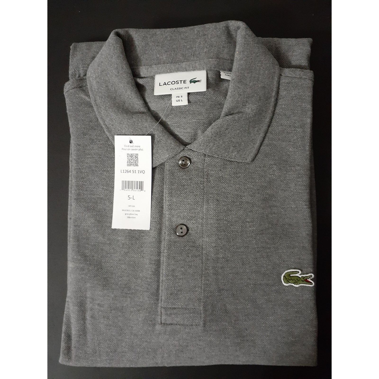 Lacoste Lacoste Men's Classic Short Sleeve Chine Pique Polo Shirt L Size US L / EU 52-54 / 3 - 2 Thumbnail