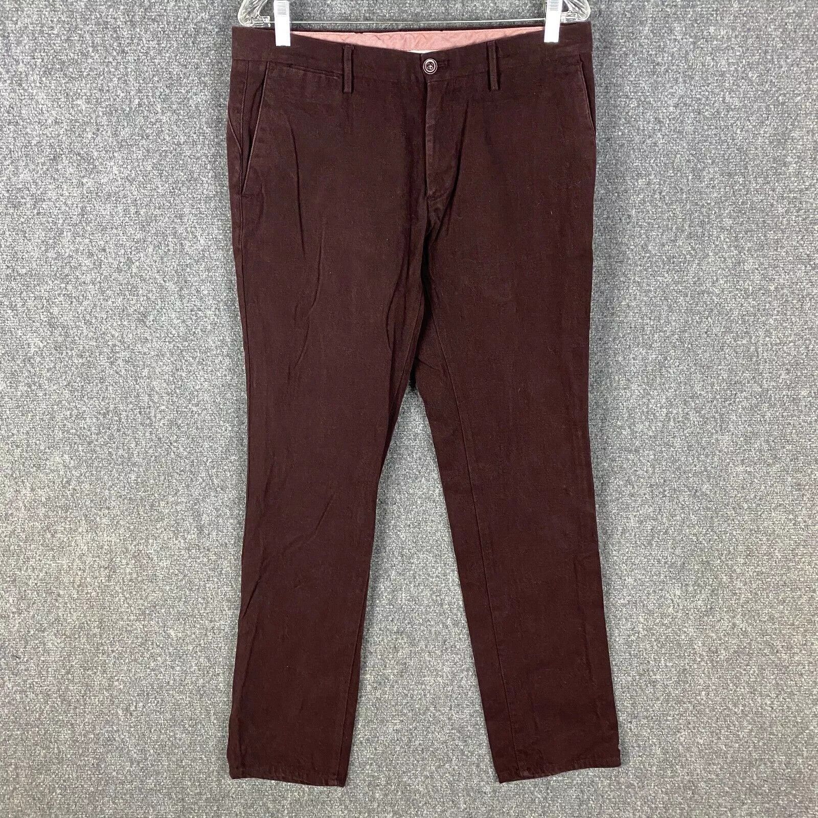 Massimo Dutti Mossimo Dutti Chino Pants Men's Size 32 Burgundy Adults Size US 32 / EU 48 - 1 Thumbnail
