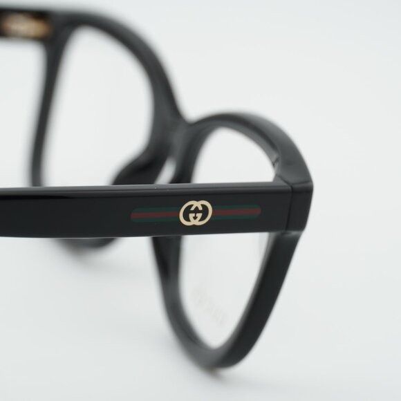 Gucci Gucci GG2104O 001 Eyeglasses Shiny Black 53mm Square Frame Size ONE SIZE - 5 Thumbnail