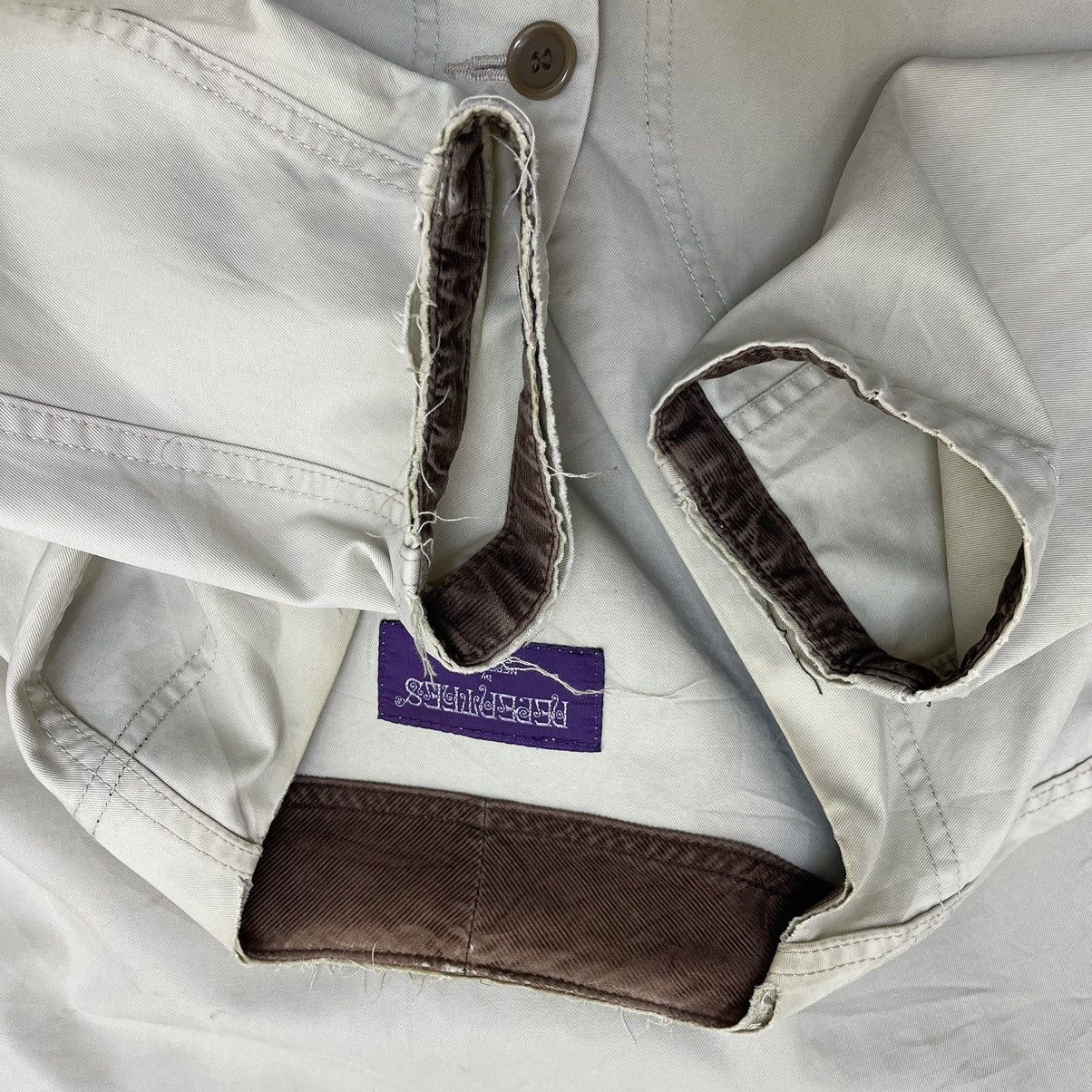 Hoggs of Fife 🔥Nepenthes Disstressed Collar Less Casual Jacket Size US M / EU 48-50 / 2 - 6 Thumbnail